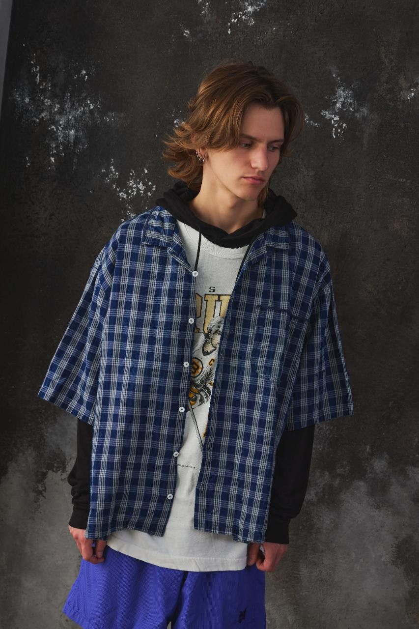 Porter Classic Porter Classic - PALAKA SHORT SLEEVE SHIRT - INDIGO Size US XL / EU 56 / 4 - 1 Thumbnail
