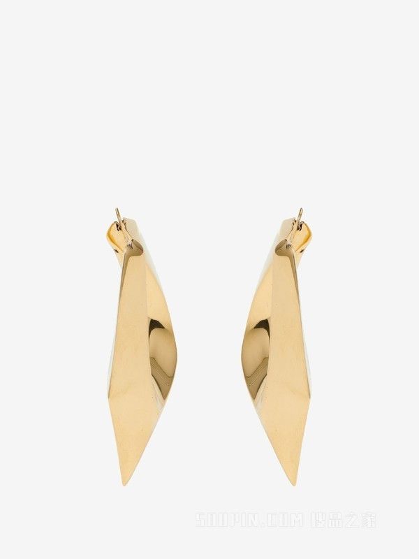 Alexander McQueen o1loc1c0625 Size:OS/ Modernist Earrings in Gold Size ONE SIZE - 3 Thumbnail
