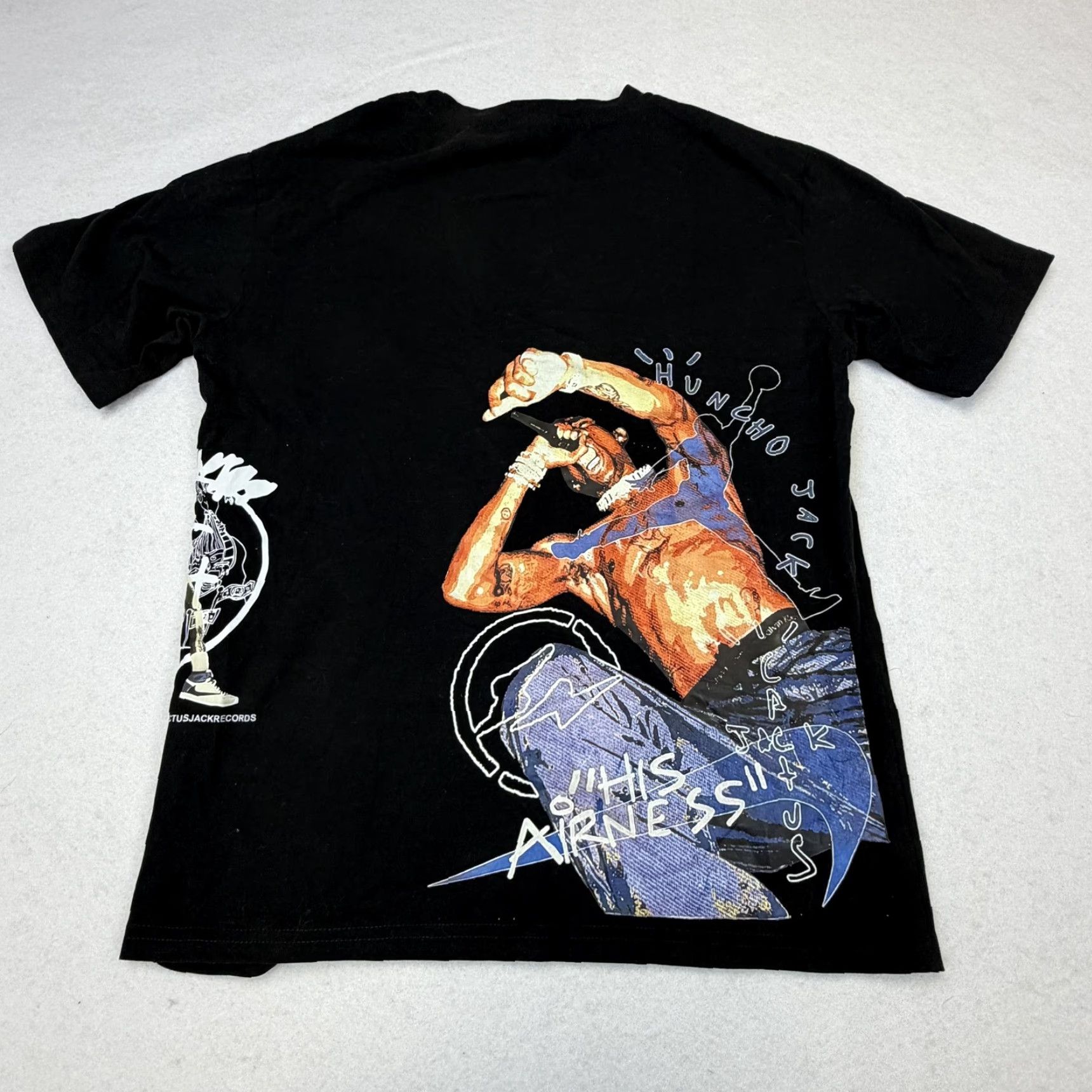 Vintage Cactus Jack Records Shirt Mens Medium Black Graphic Rap Tee Huncho Jack Crew Neck Short Sleeve Cotton Tee Size US M / EU 48-50 / 2 - 7 Thumbnail