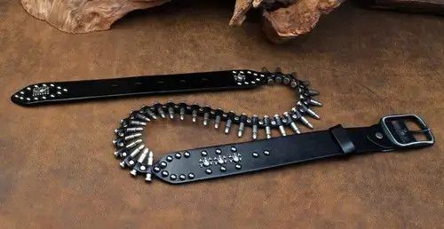 Japanese Brand × Leather Bullet Belt Skull Design Pin Buckle Size ONE SIZE - 2 Thumbnail