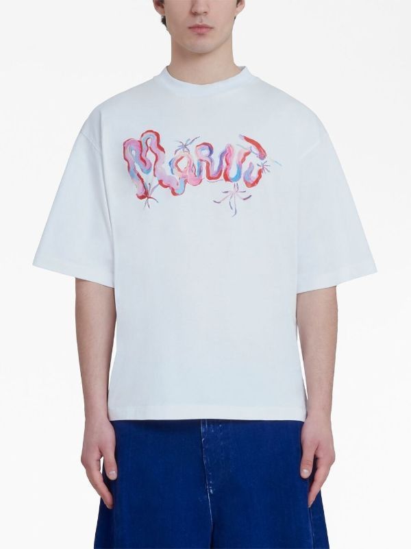 Marni o1srvl11e0724 T-Shirt in White Size US XL / EU 56 / 4 - 2 Thumbnail