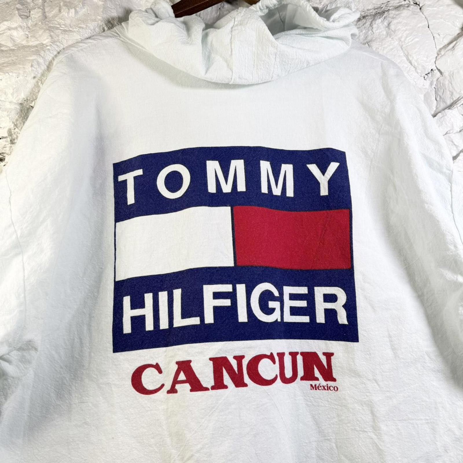 Tommy Hilfiger Vintage Tommy Hilfiger Spellout Windbreaker Hoodie Size XL Size US XL / EU 56 / 4 - 5 Thumbnail
