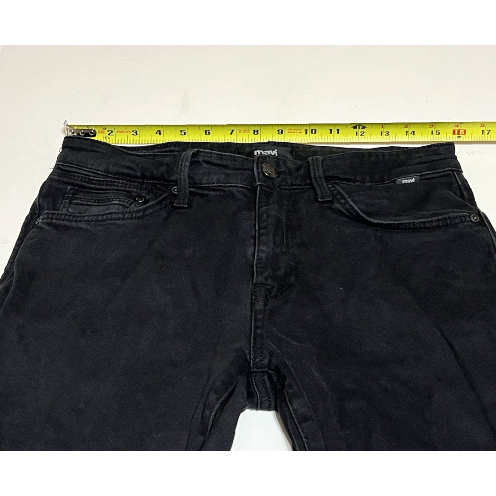 Mavi Mavi Jake Slim Leg Black Jeans Men's 31x29 31x30 Stretch Denim Cotton Blend Logo Slim Jeans Mens Size US 31 - 3 Thumbnail