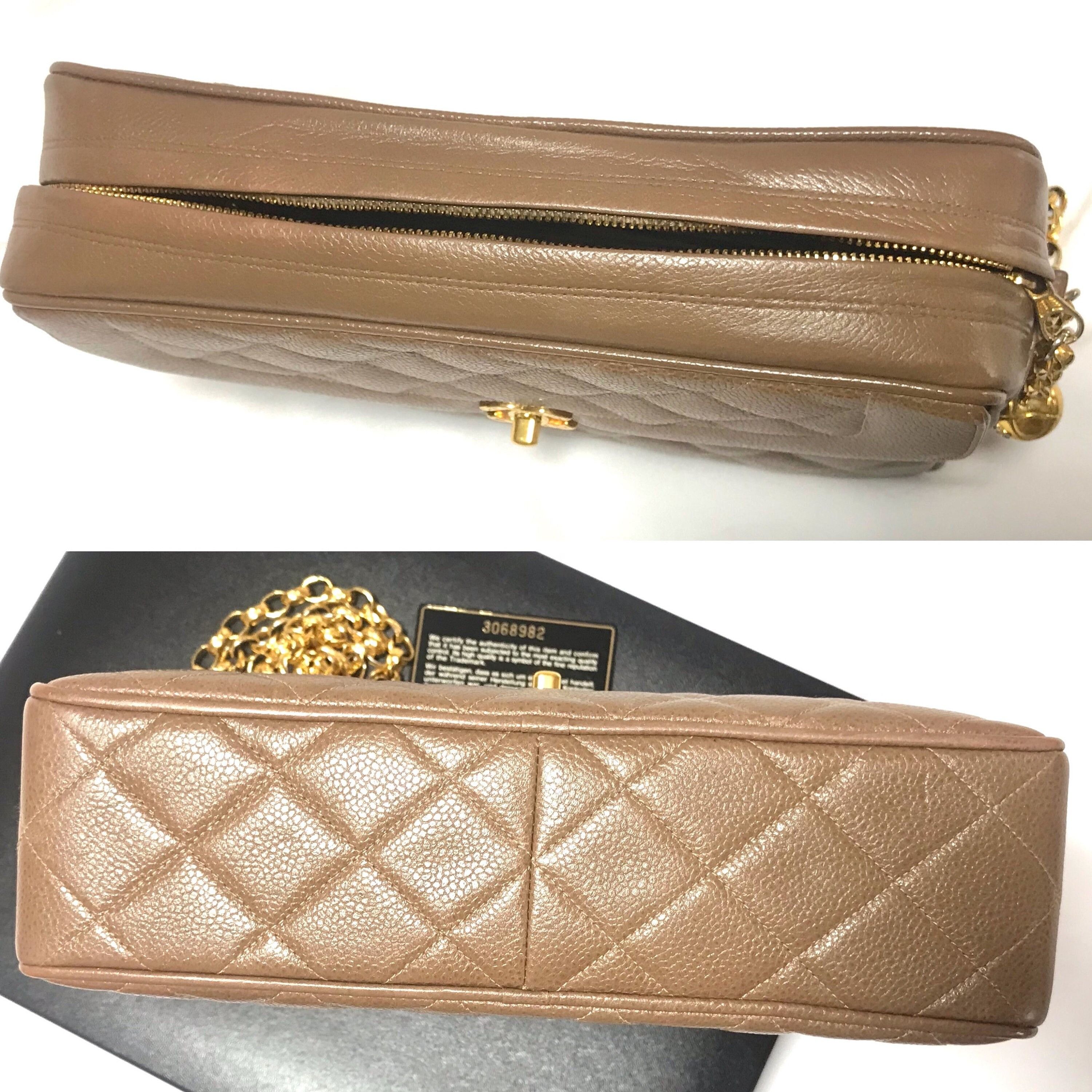 Chanel Vintage Chanel large brown caviar leather 2.55 camera bag Size ONE SIZE - 6 Thumbnail