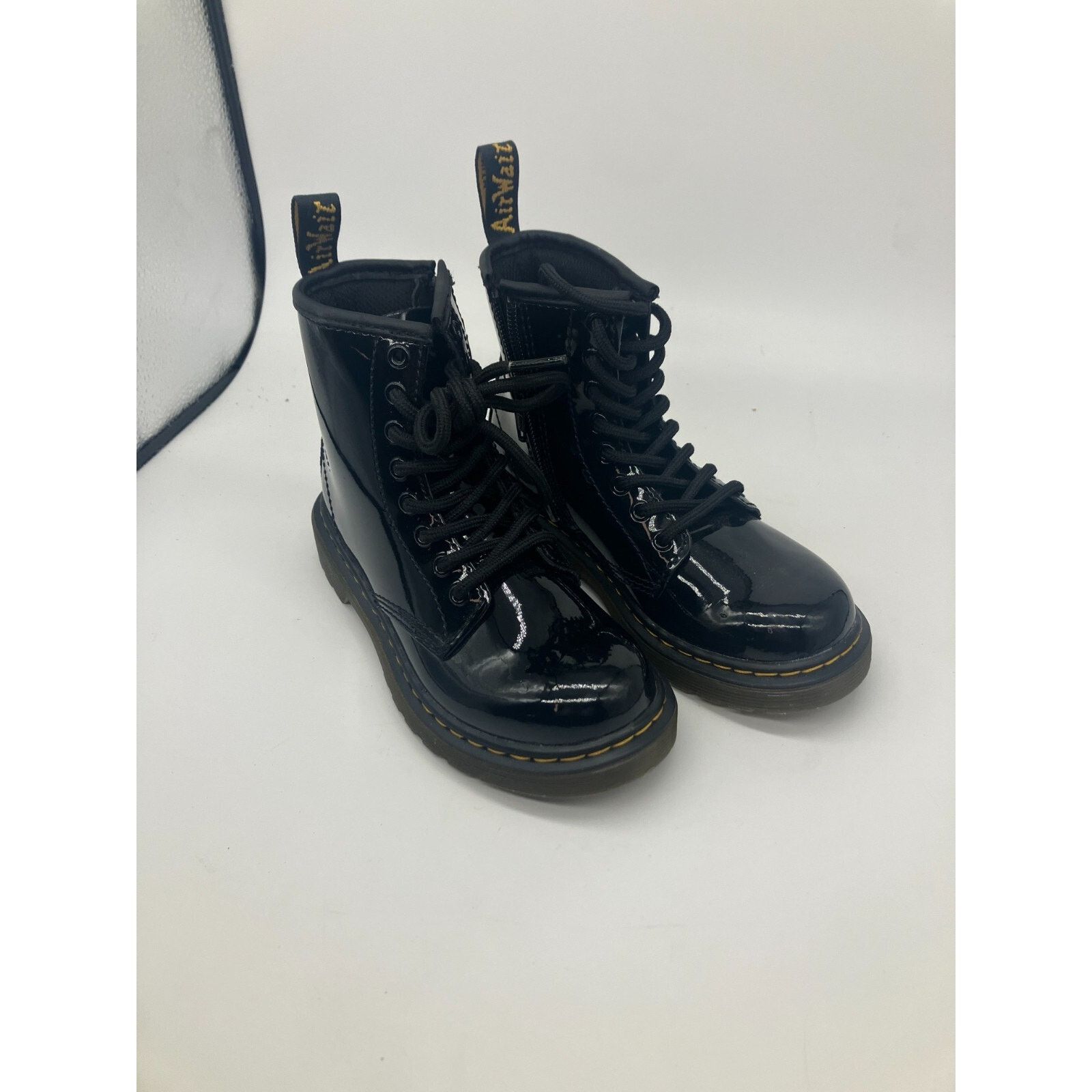 Dr. Martens Doc Martens Air Wair Black 1460 J Shiny Boots Kid's US 12 Size US 12 / IT 42 - 1 Thumbnail