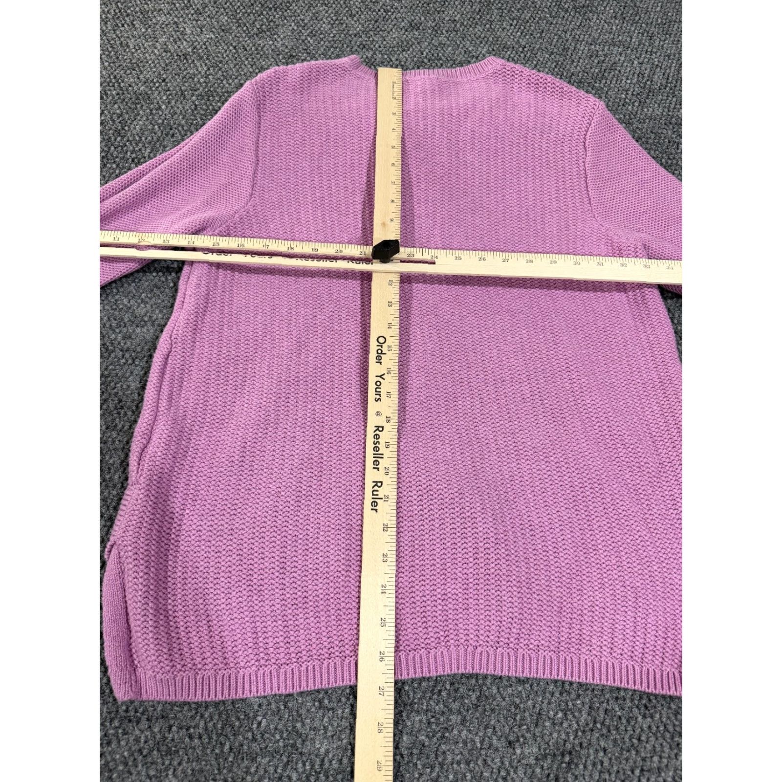 J. Jill J. Jill Sweater Womens L Purple Knit Crewneck Long Sleeve Cotton Blend Pullover Casual Size L / US 10 / IT 46 - 8 Thumbnail