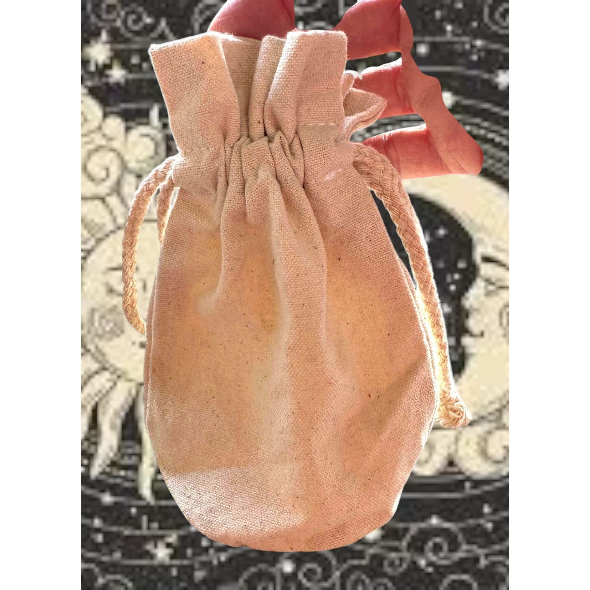 Vintage Drawstring Jewelry Pouch Good Mojo Co Sun Face Crystals Stas Size ONE SIZE - 7 Thumbnail