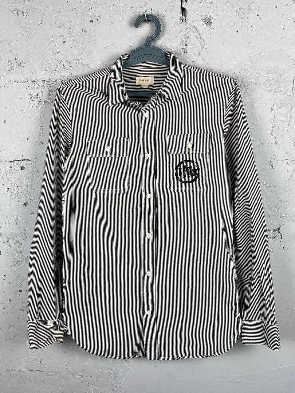 Diesel × Vintage Y2K Striped Avantgarde Diesel Printed Shirt Size L Size US L / EU 52-54 / 3 - 4 Thumbnail