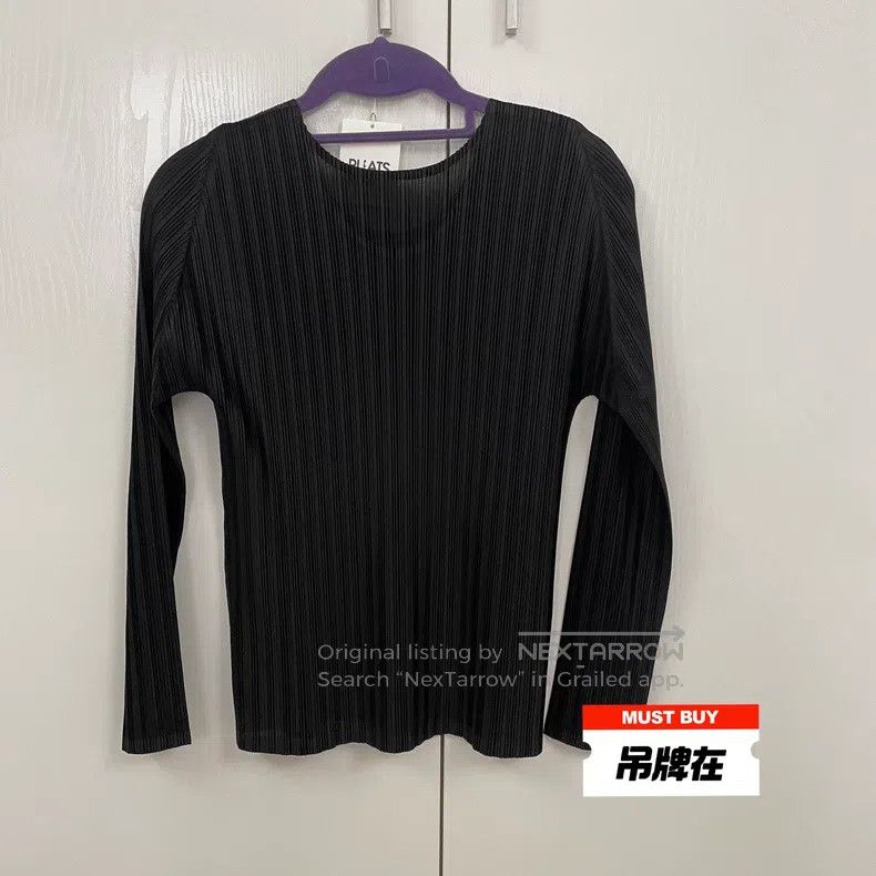Issey Miyake Issey Miyake Black Long Sleeve Shirt Size L / US 10 / IT 46 - 2 Thumbnail