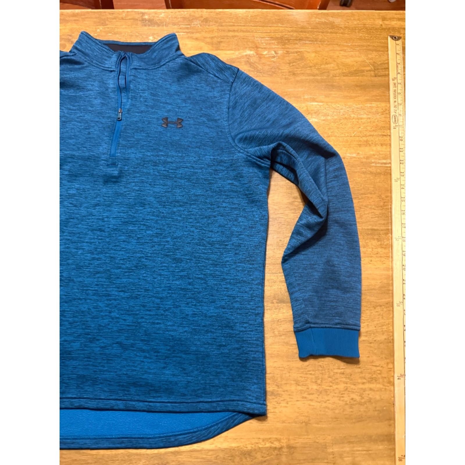 Under Armour Under Armour Sweater Men's L Blue Black 1/4 Zip Loose Coldgear Regular Long Sleeve Mock Neck Pullover Size US L / EU 52-54 / 3 - 4 Thumbnail
