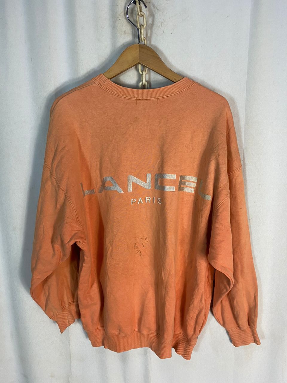 Lancel Vintage lancel spellout distressed sweatshirt Size US L / EU 52-54 / 3 - 14 Thumbnail