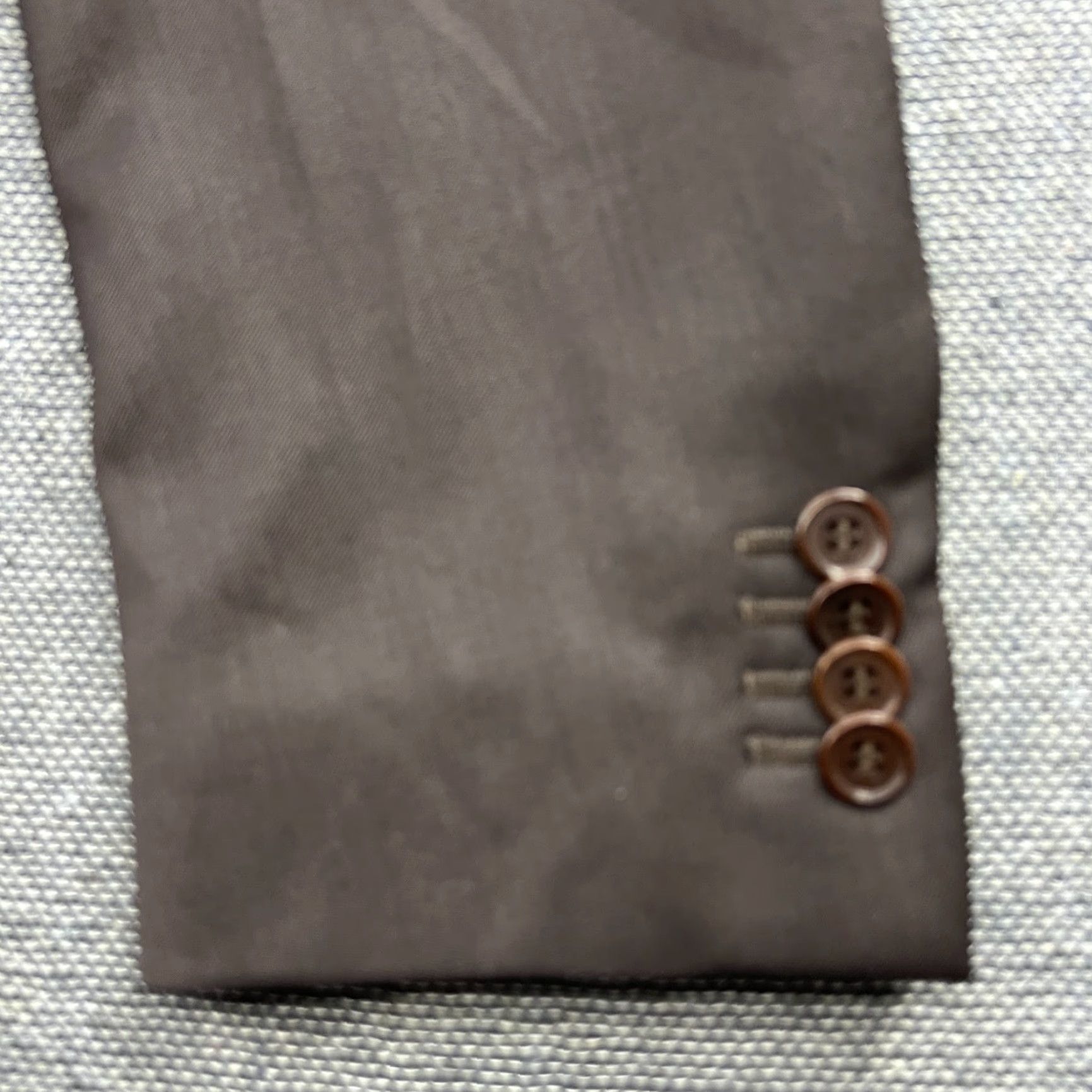 Ermenegildo Zegna Ermenegildo Zegna Blazer Jacket Mens Regular Size 52 Wool Brown Satin S130 Long Button Formal Vintage: No Athletic Fit Mens Size 52R - 4 Thumbnail