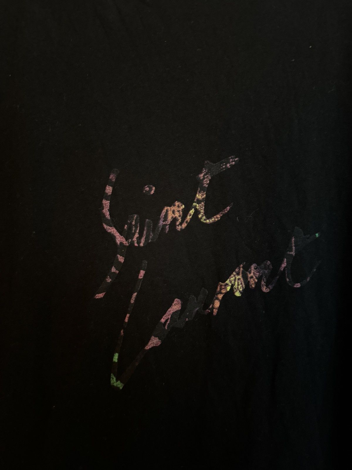 Saint Laurent Paris Saint Laurent Signature Logo T-Shirt Leopard Animal Print Size US S / EU 44-46 / 1 - 2 Thumbnail