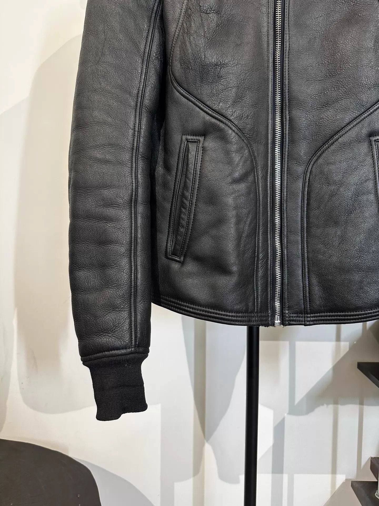 Rick Owens Rick Owens Fur Leather Stand Collar Jacket 46 Size US S / EU 44-46 / 1 - 7 Thumbnail
