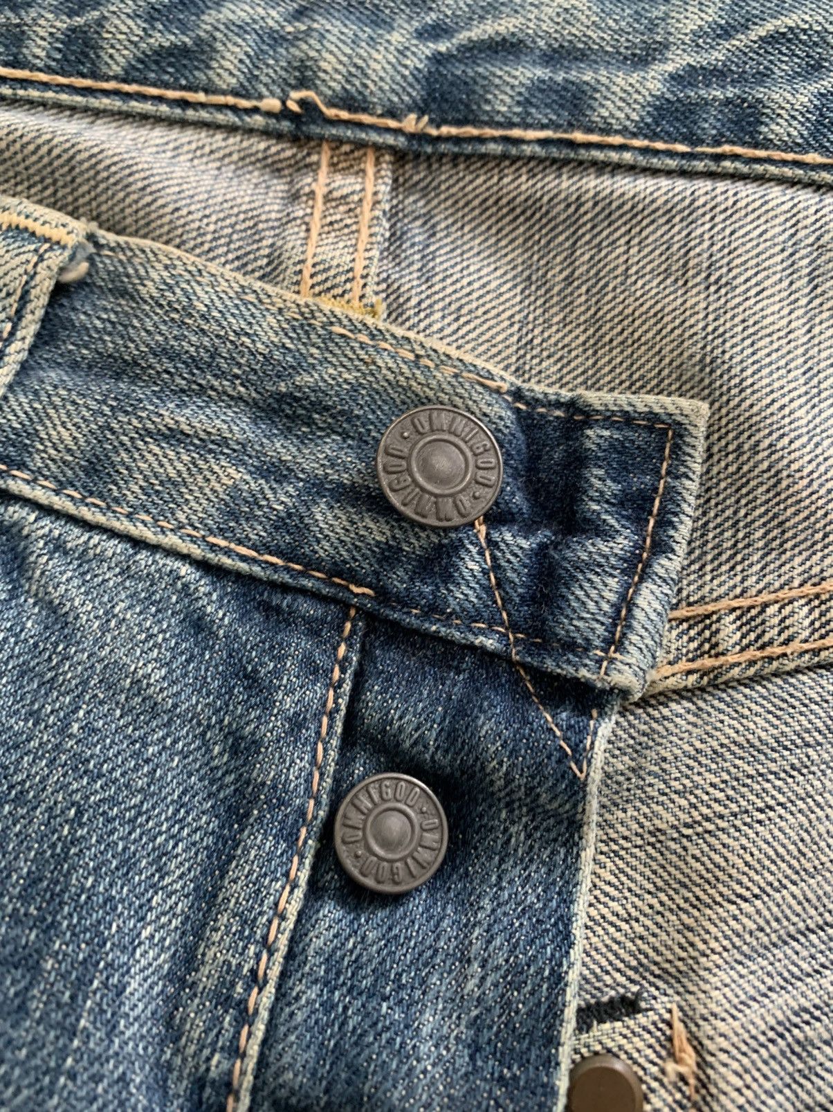 OMNIGOD Omnigod Orangeline Selvedge Faded Denim Size US 30 / EU 46 - 6 Thumbnail