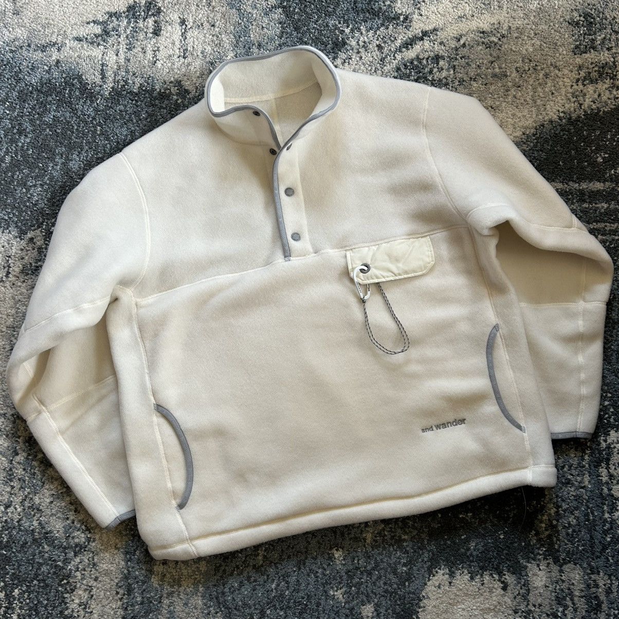 And Wander 574-4281144 031 and wander wool fleece pullover quartersnap Size US XL / EU 56 / 4 - 1 Thumbnail