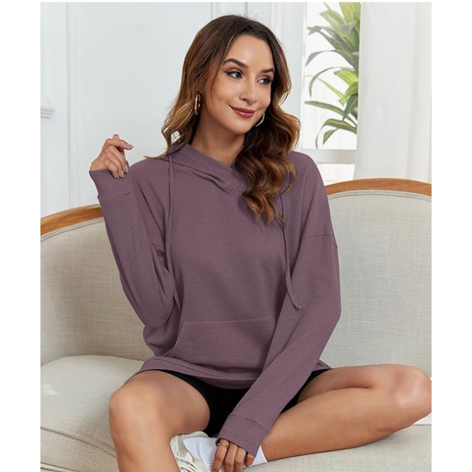 The Unbranded Brand Women's Sweater Mauve SIZE XL Polyester/Spandex Size XL / US 12-14 / IT 48-50 - 3 Thumbnail