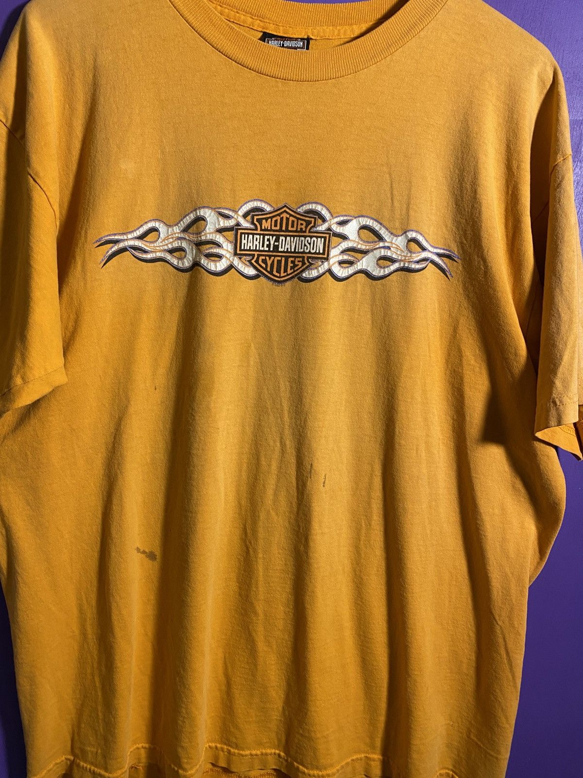 Harley Davidson Vintage 00s Harley davidson flame logo t-shirt Size US XL / EU 56 / 4 - 3 Thumbnail