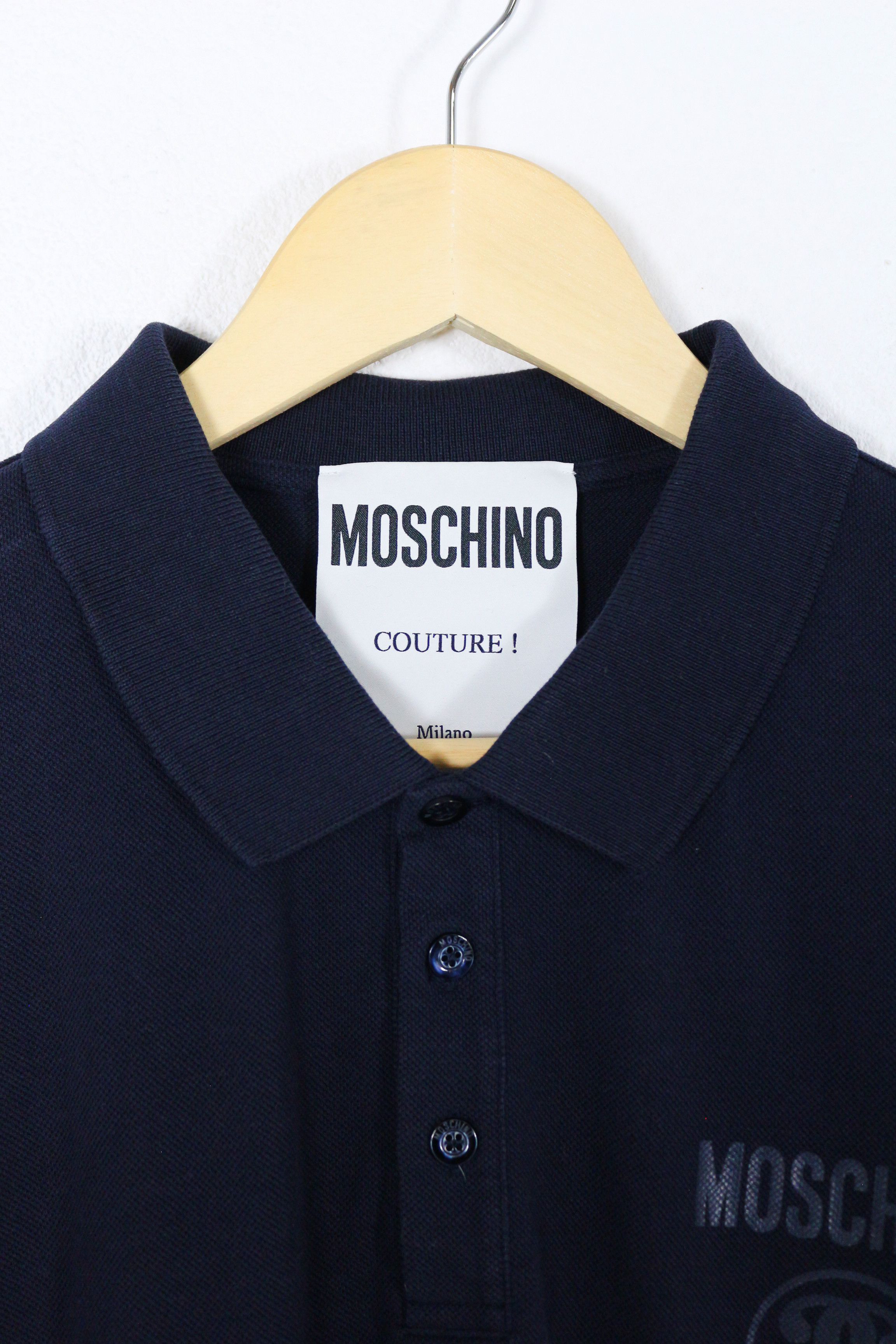 Moschino Moschino Milano Couture Logo Polo Shirt Size US XL / EU 56 / 4 - 3 Thumbnail