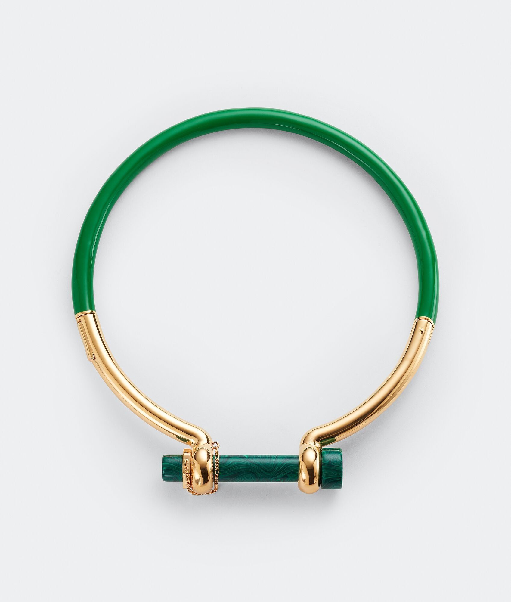 Bottega Veneta o1n1vont0425 Size: OS / Bolt Necklace in Malachite/Parakeet Size ONE SIZE - 1 Thumbnail