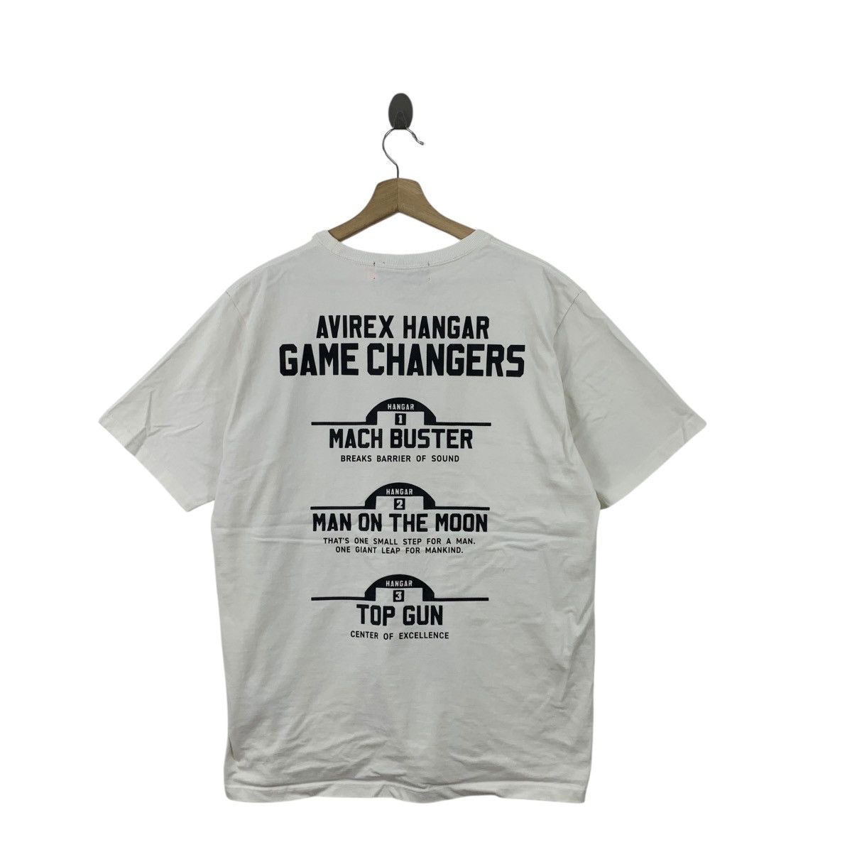 Vintage AVIREX HANGAR GAME CHANGERS Top Gun Tee Shirt Man Size US L / EU 52-54 / 3 - 6 Thumbnail