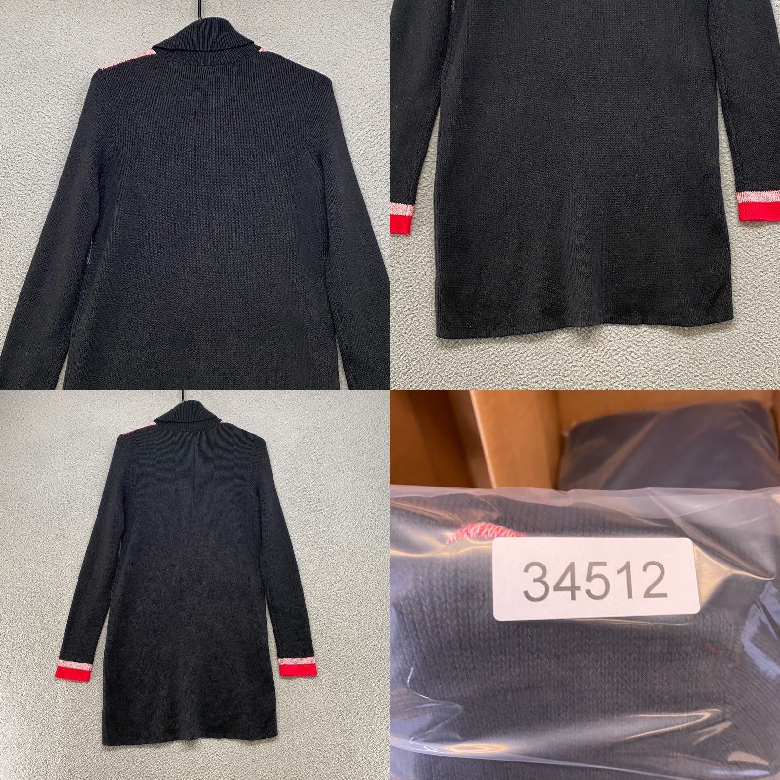 Free People Free People Sweater Dress XS Turtleneck Colorblock Black Red Winter Casual Womens Dress Size XS / US 0-2 / IT 36-38 - 8 Thumbnail