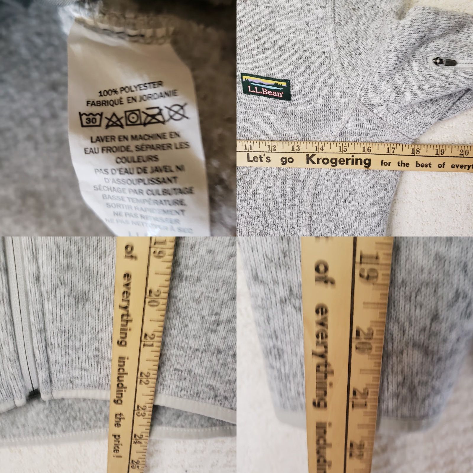 Vintage LL Bean Better Sweater Jacket Gray Heathered Full Zip Women's XS Petite Mock Neck Zip Casual Outdoors 90s? Size XS / US 0-2 / IT 36-38 - 10 Thumbnail