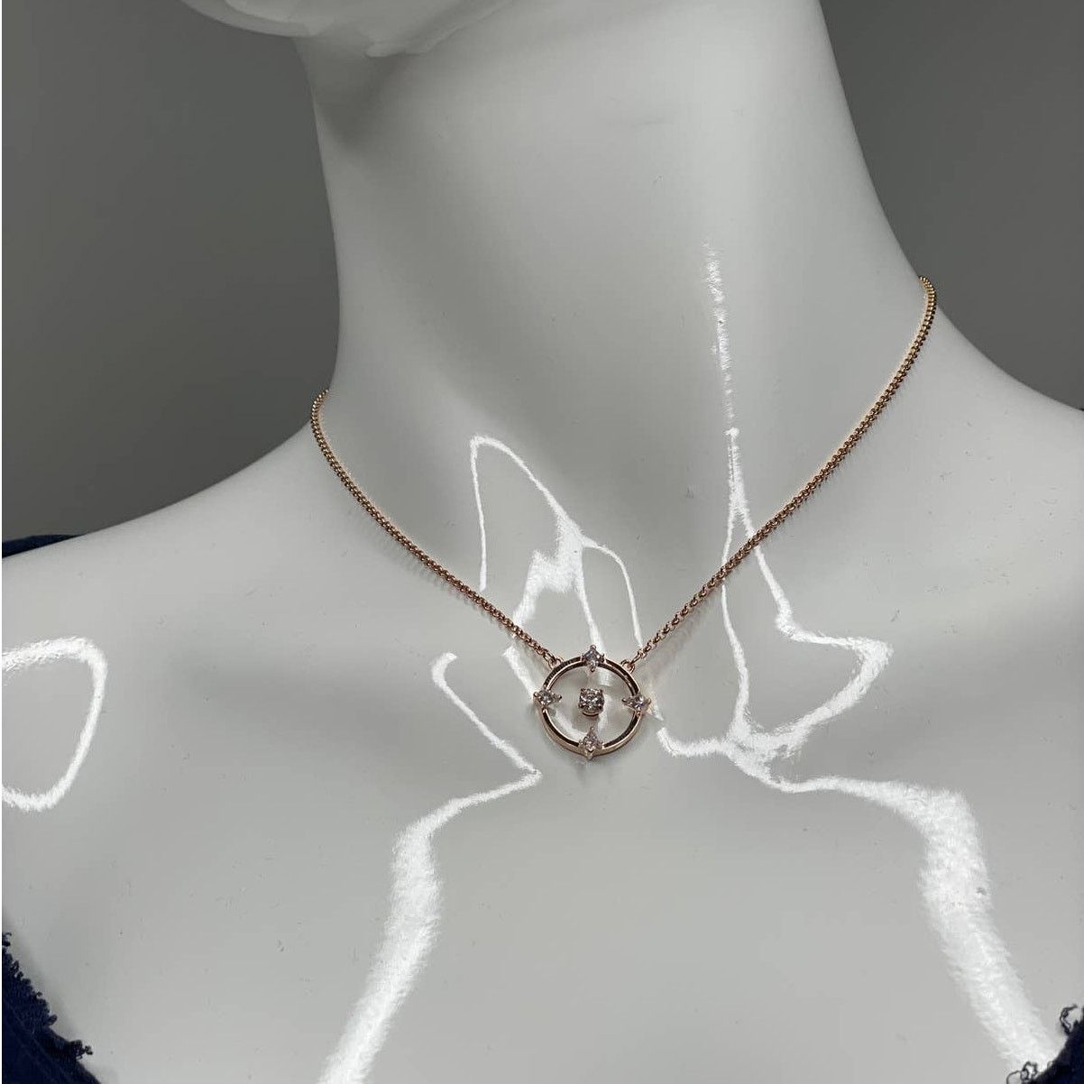 Swarovski Swarovski North necklace White, Rose-gold tone plated Glass Size ONE SIZE - 2 Thumbnail