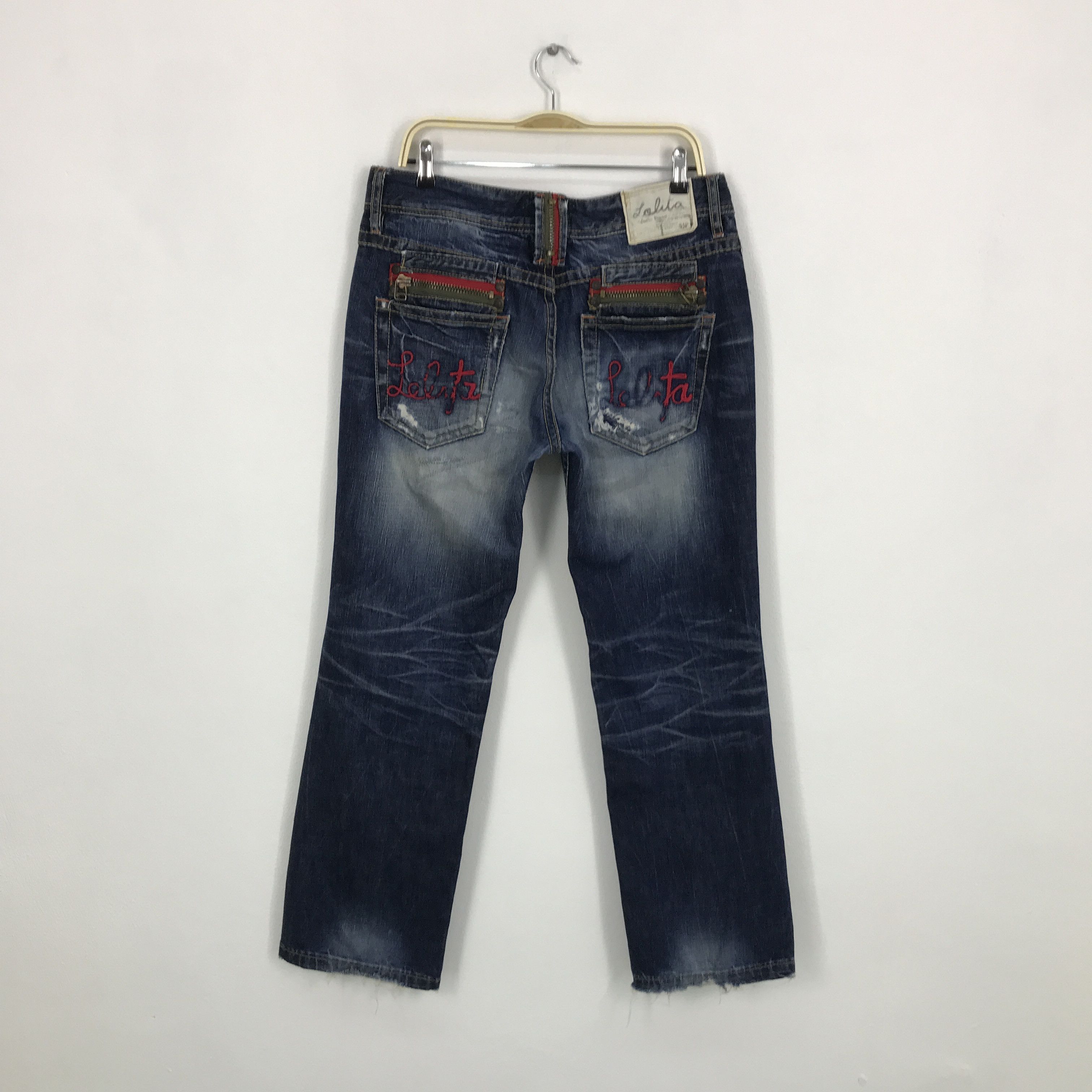 Baggy Design lolita distressed jean pants