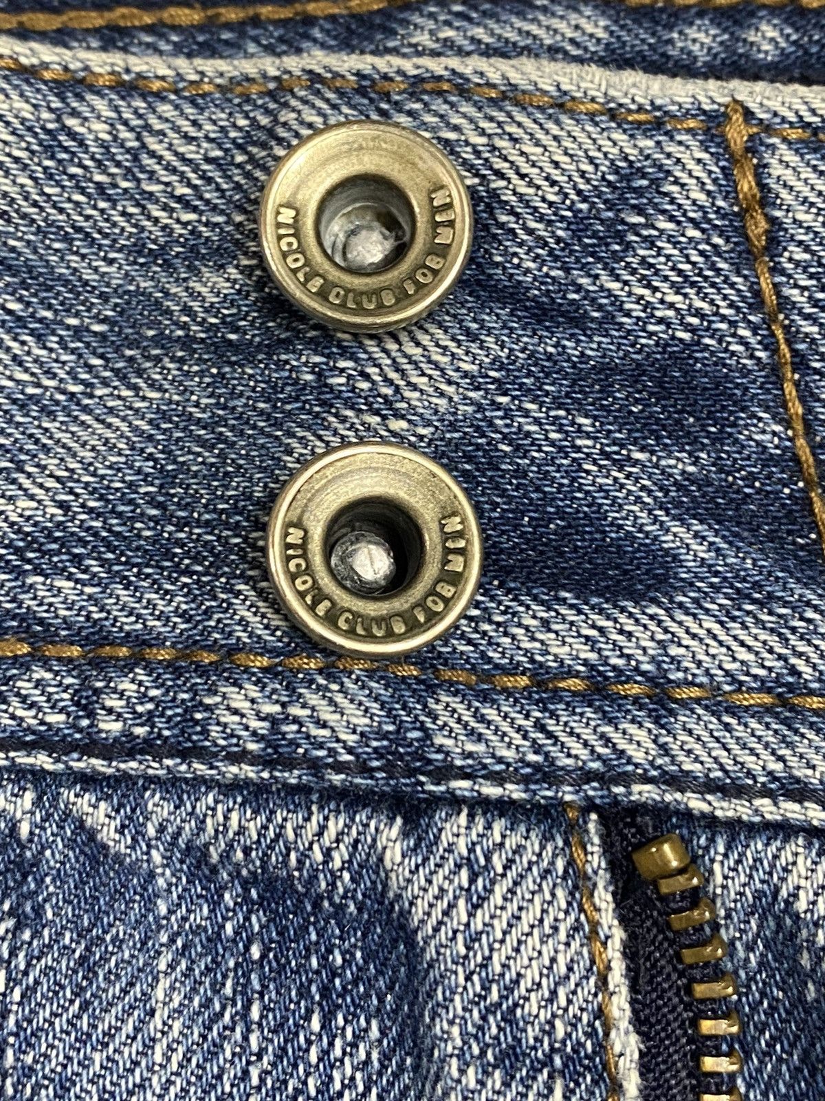Japanese Brand Vintage Nicole Club Men Distressed Wide leg Jeans Size US 34 / EU 50 - 9 Thumbnail