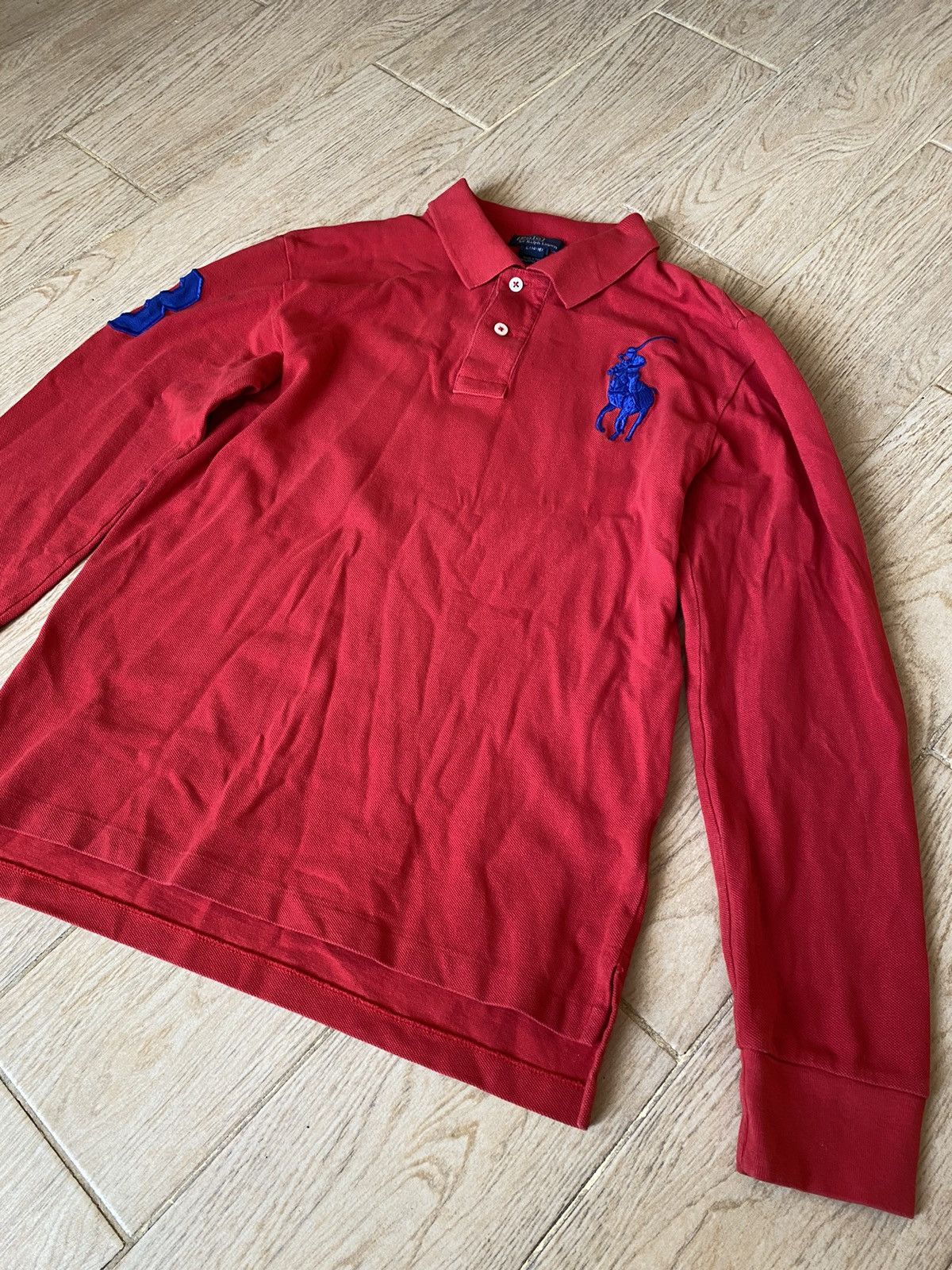 Polo Ralph Lauren × Vintage Polo Ralph Lauren distressed rugby sweatshirt Size US S / EU 44-46 / 1 - 3 Thumbnail