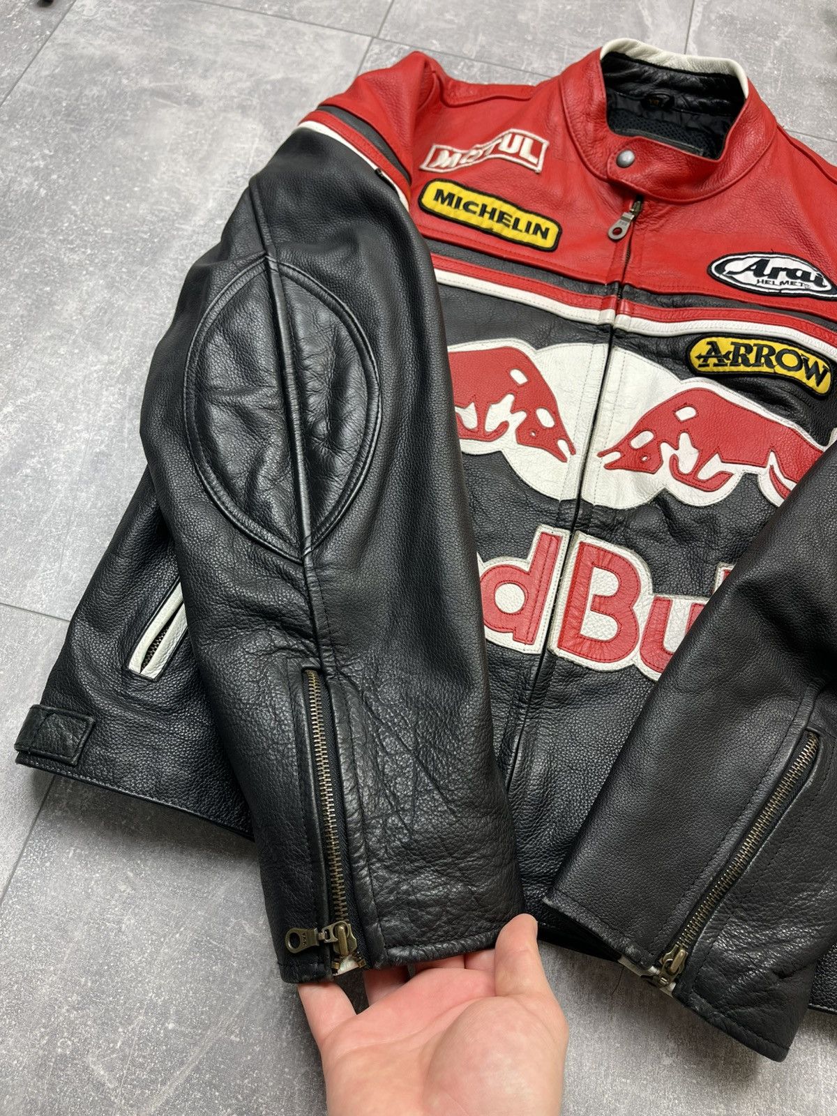 Vintage Red Bull Sponsored Racing Leather Jacket Size XXL Men’s Size US XXL / EU 58 / 5 - 8 Thumbnail