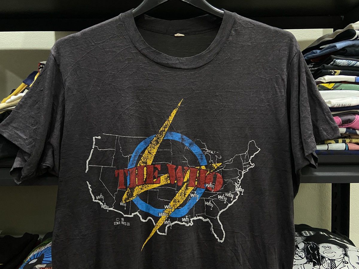 Band Tees × Vintage 🔥Rare Vintage 80s THE WHO Led Zeppelin Tour T-Shirt Size US L / EU 52-54 / 3 - 2 Thumbnail