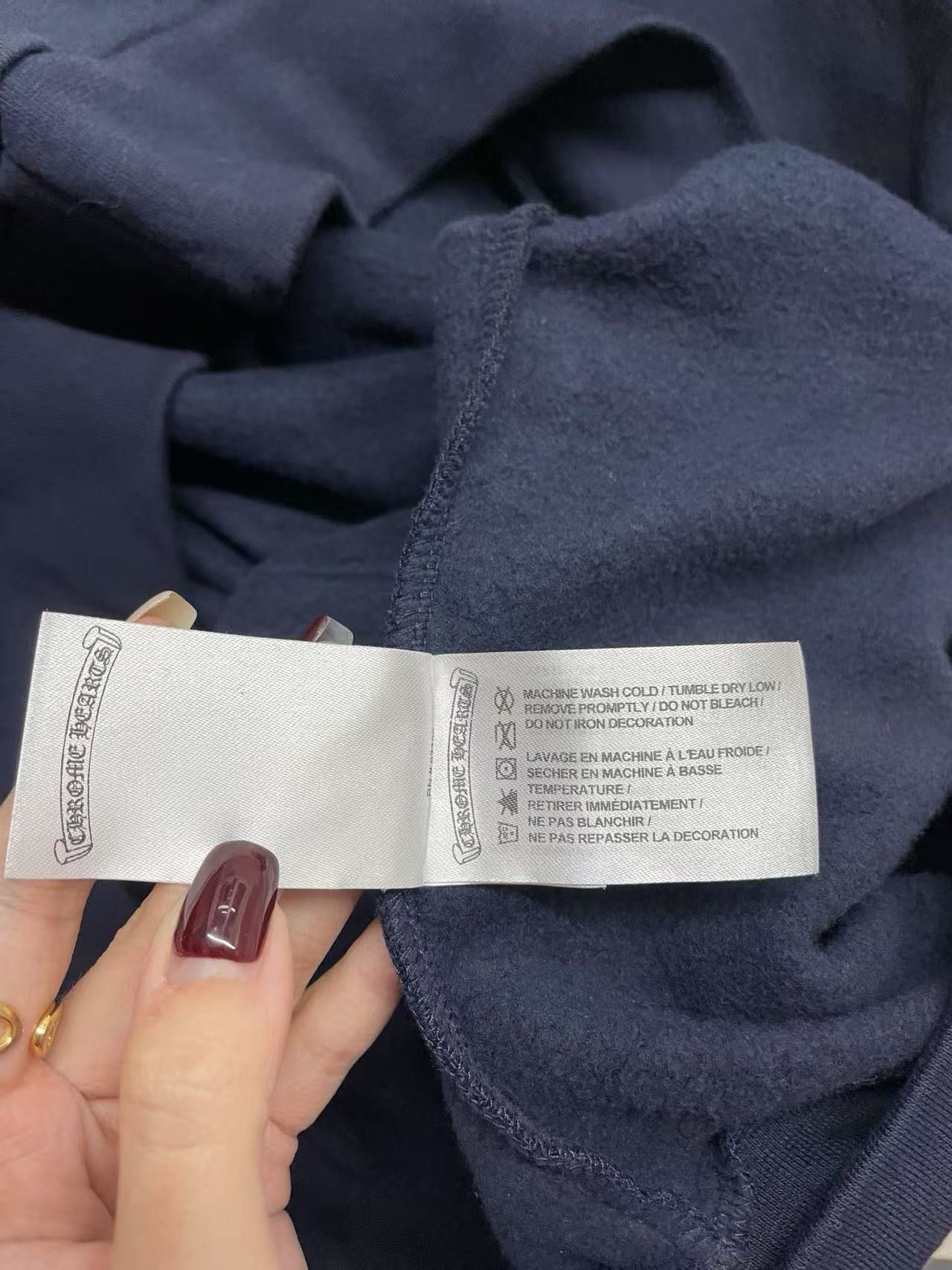 Chrome Hearts Chrome Hearts Navy&Red Horseshoe Floral Sleeve Hoodie Size US M / EU 48-50 / 2 - 11 Thumbnail