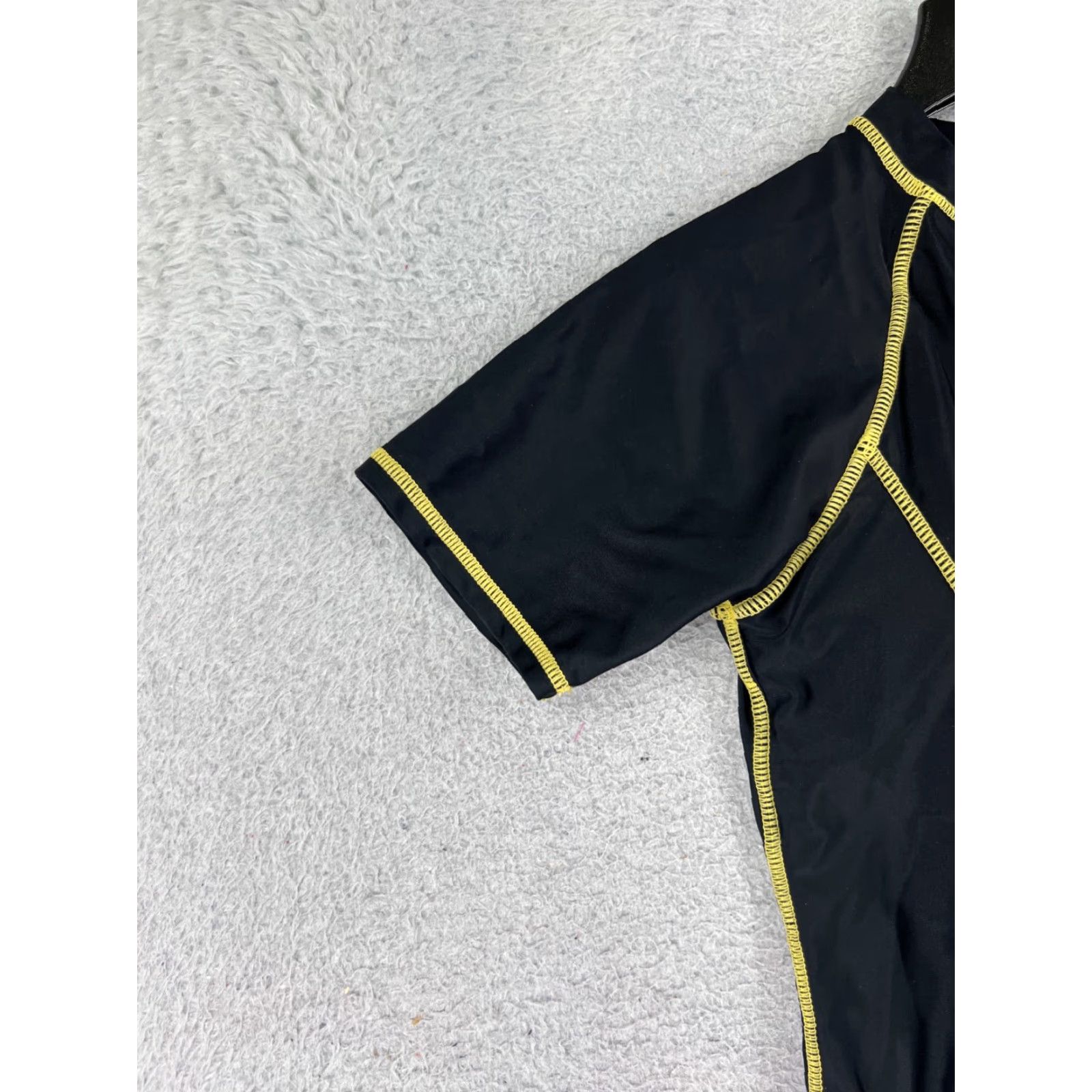 Vintage ROSkIKI Swimsuit One Piece Womens Medium Black Short Sleeve Sports Surfing Universal Logo Size 32" / US 10 / IT 46 - 5 Thumbnail