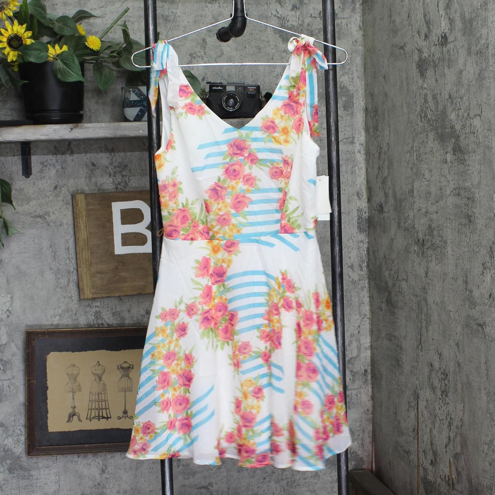 Other New City Studio Floral-print Fit & Flare Dress Blue Multi 5 Size M / US 6-8 / IT 42-44 - 1 Thumbnail