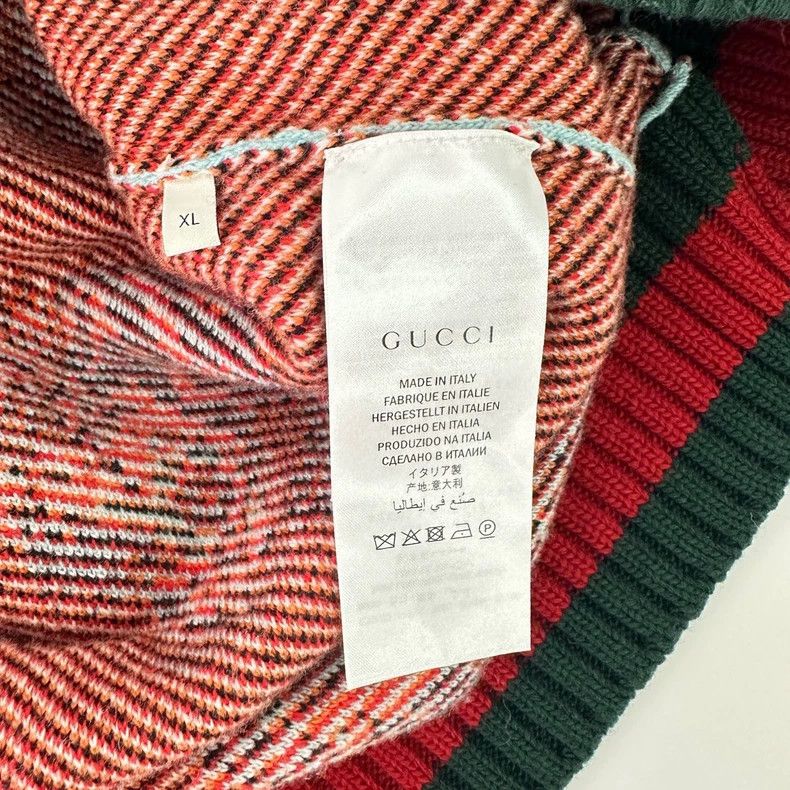 Gucci GucciLight blue full-print tiger head lake blue wool knitte Size US XL / EU 56 / 4 - 5 Thumbnail