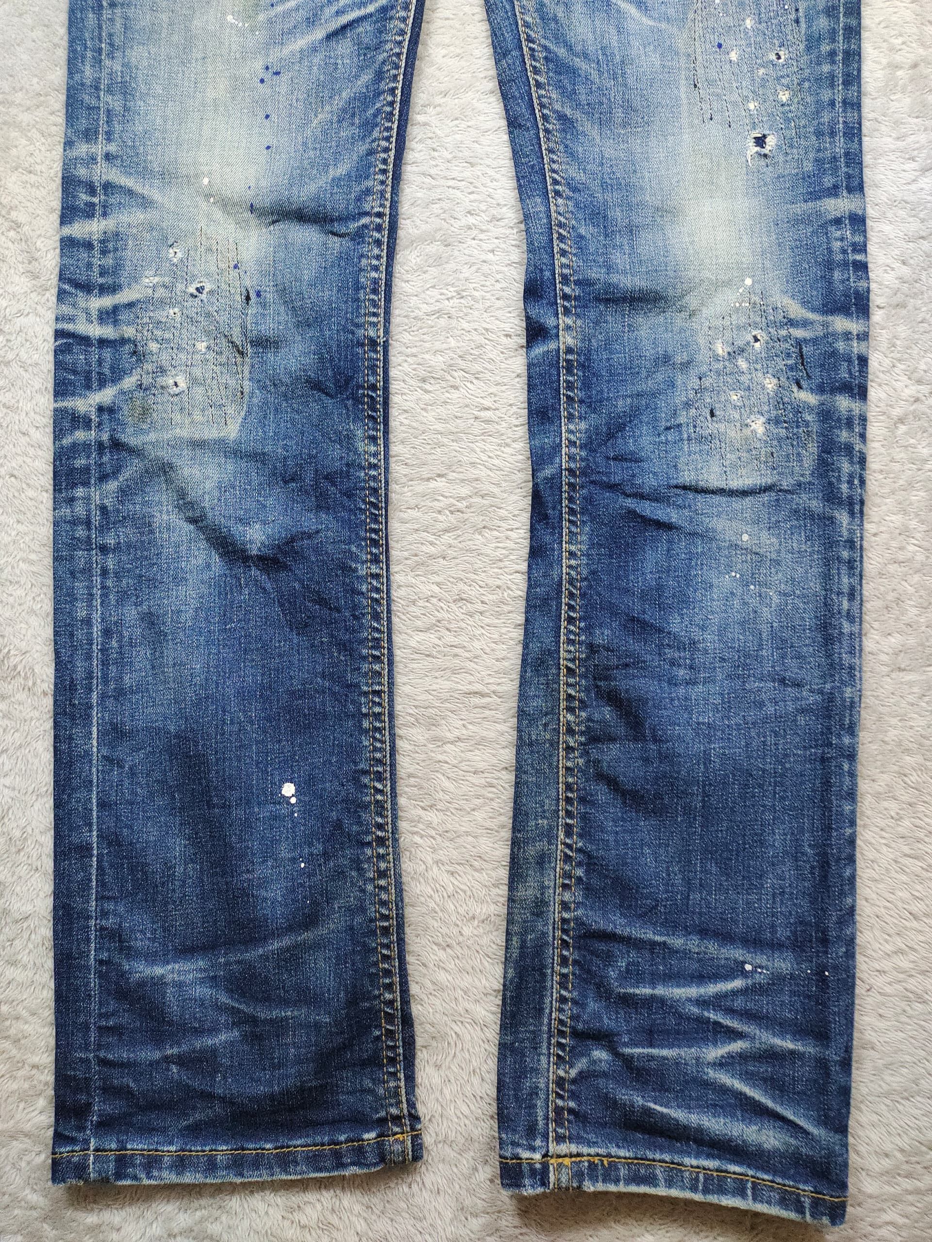 Other DISTRESSED WHITE LINE BY IDUN RARE DESIGN BLUE JEANS Size US 30 / EU 46 - 9 Thumbnail