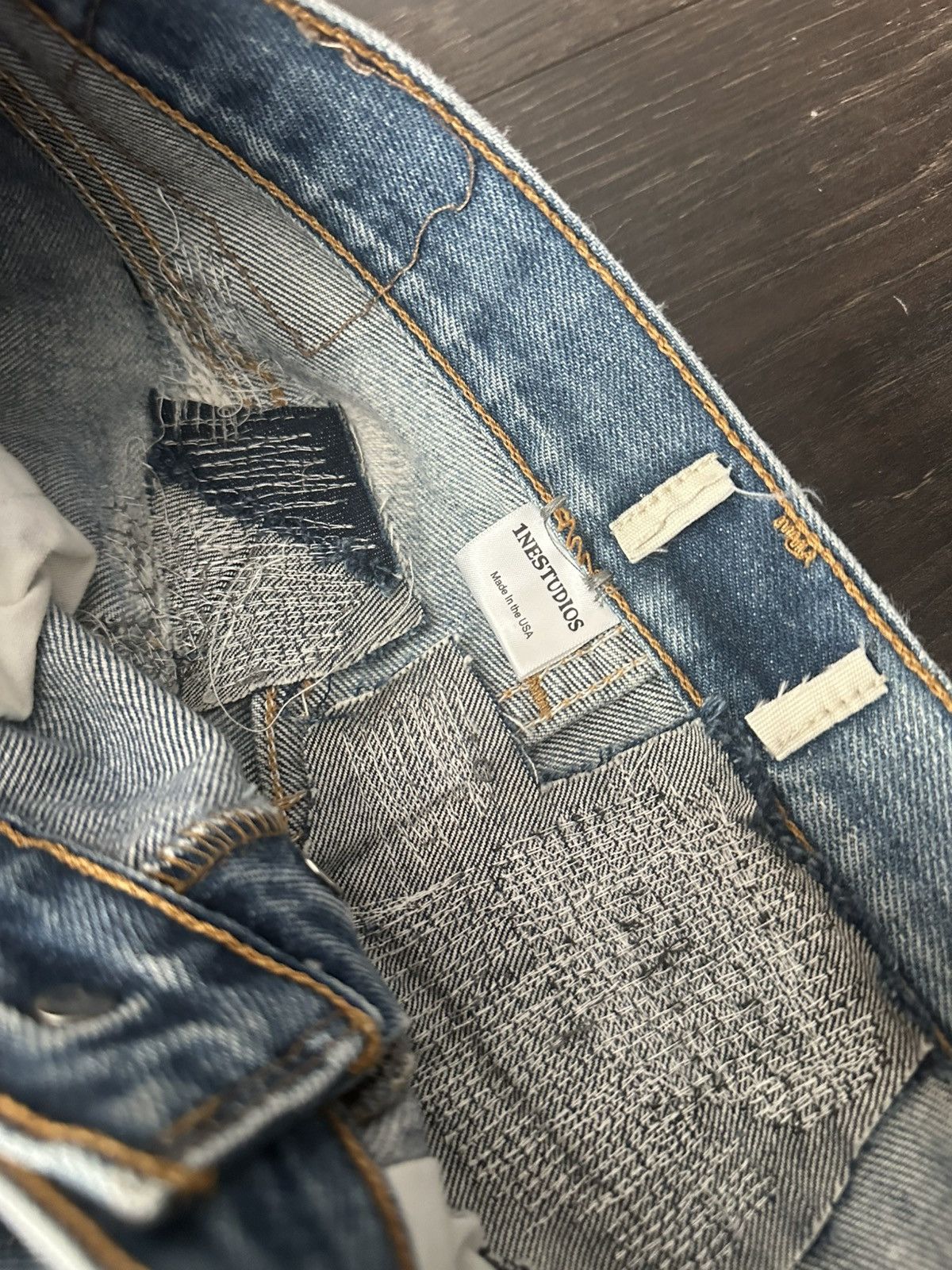 Other 1nestudios David Cruz Custom Repaired Levi’s 501 Jeans Size US 32 / EU 48 - 3 Thumbnail