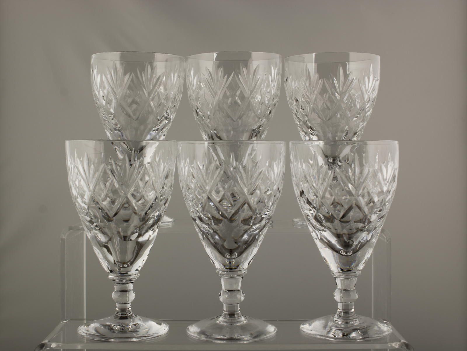 Other Set of 6 Webb Corbett Crystal “GEORGIAN" Wine Glass -11.9cms Size ONE SIZE - 2 Thumbnail