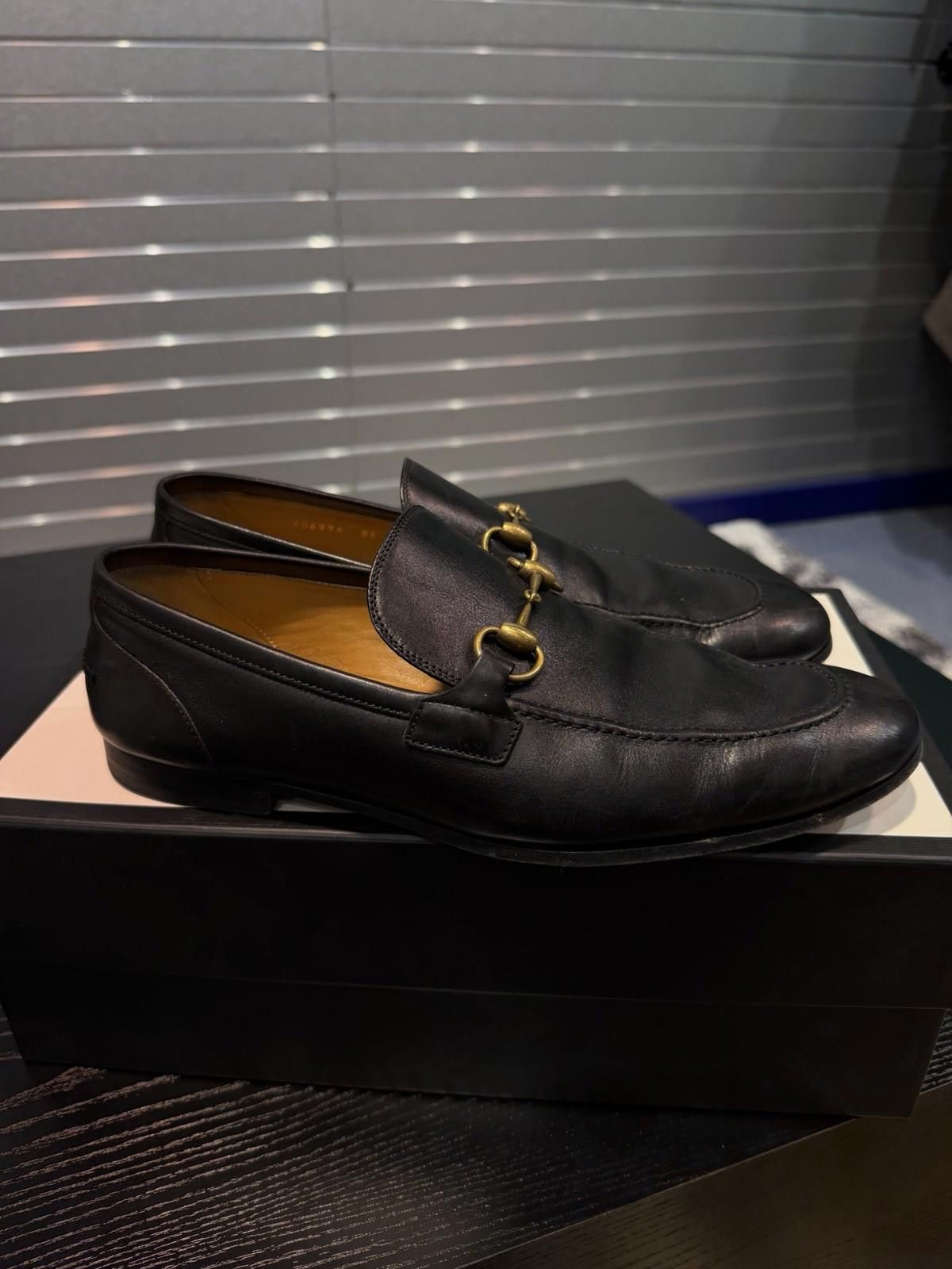 Gucci Men’s Gucci Black Horsebit Loafers Size 8.5G/9US $950 Retail Size US 9 / EU 42 - 1 Thumbnail