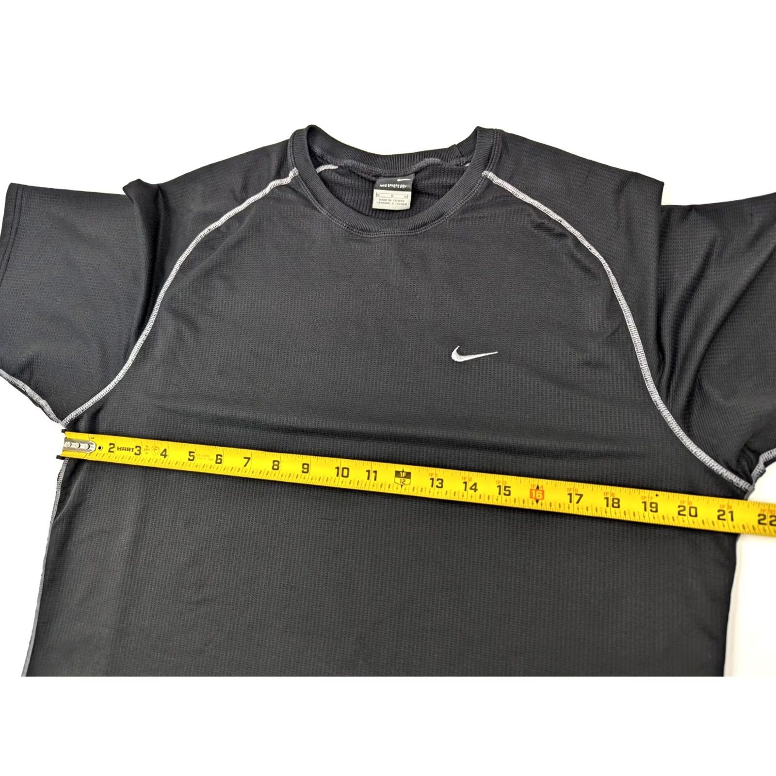 Nike Nike Dri-Fit Sphere Dry Waffle Training Running Shirt Men M Black Crew Nk Size US M / EU 48-50 / 2 - 5 Thumbnail