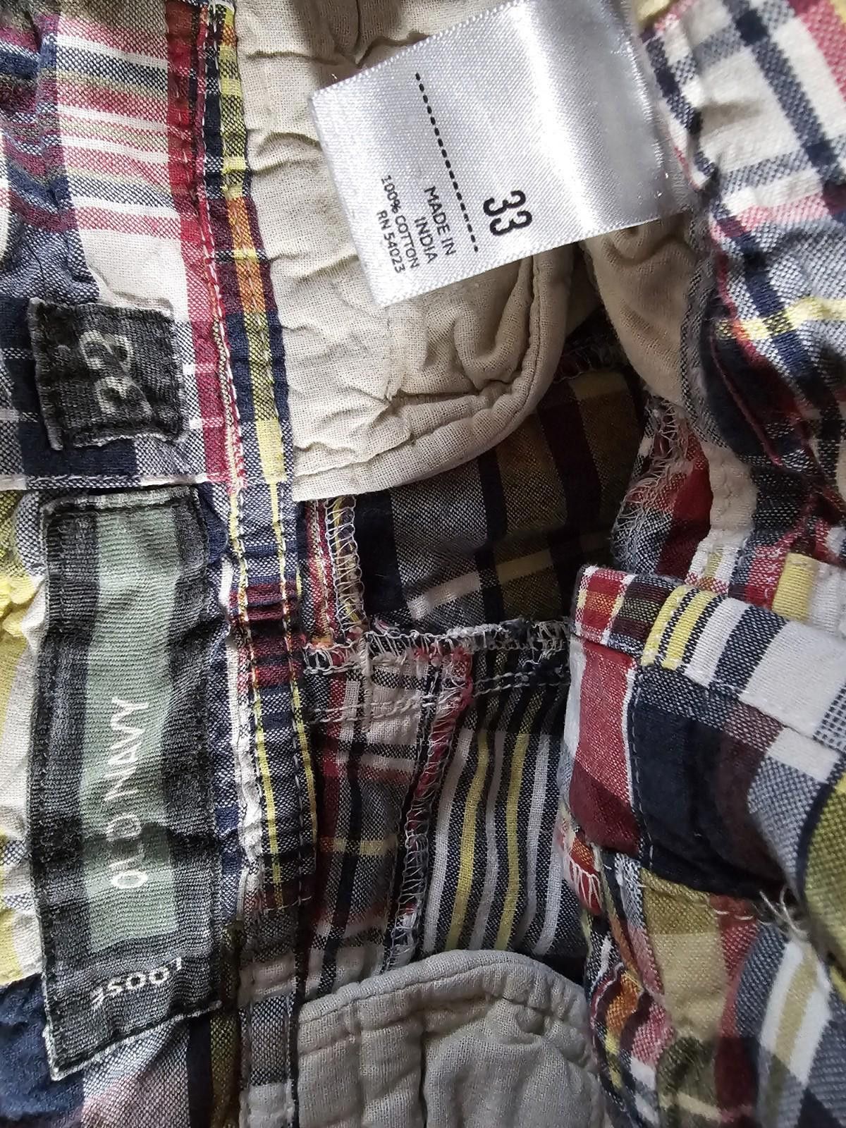 Old Navy OldNavy Cargo Shorts 33 Madras Patchwork Prep Vacation Plaid Size US 33 - 2 Thumbnail