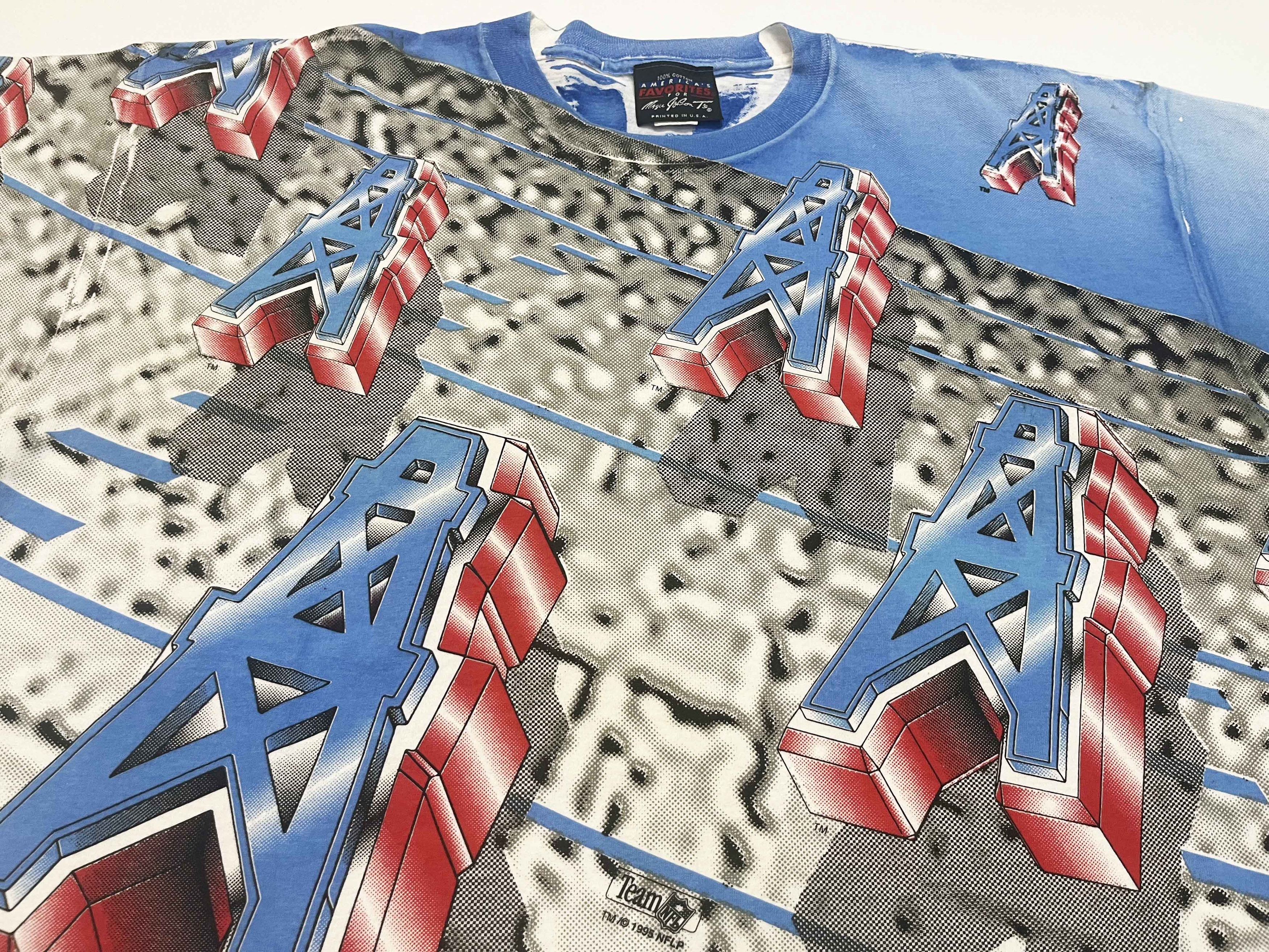 Vintage Vintage Magic Johnson NFL Houston Oilers AOP T-Shirt Size US XL / EU 56 / 4 - 2 Thumbnail