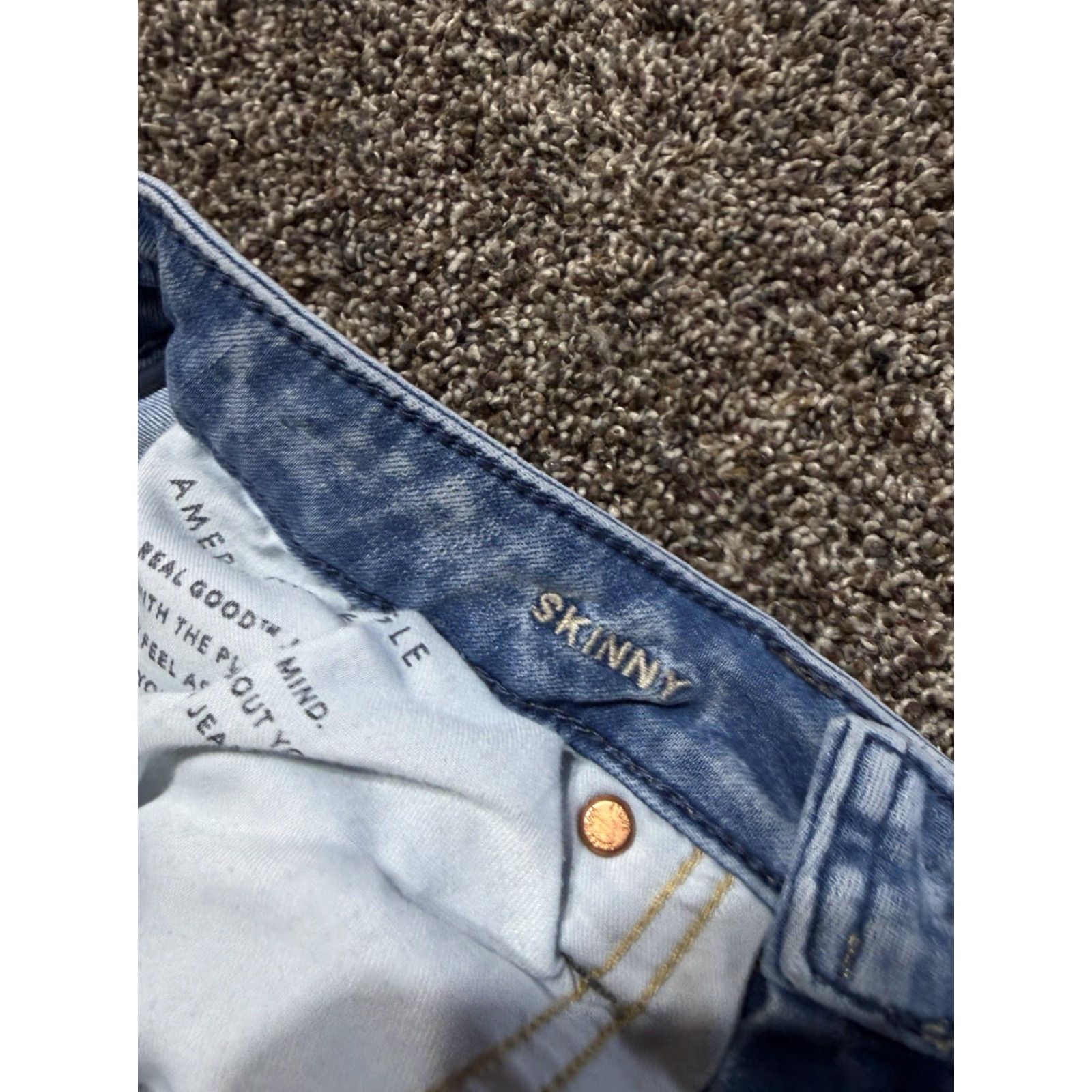 American Eagle Outfitters American Eagle Outfitters Jeans Adult 31 Blue Denim Cotton 5-Pocket Skinny Mid Rise Inseam 32 Air Flex 360 Mens Size US 31 - 5 Thumbnail