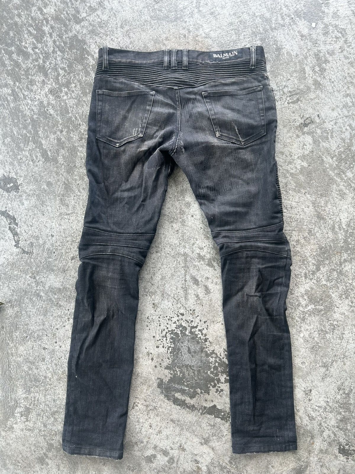 Balmain Balmain Homme AW11 Baked Biker Denim by Decarnin Size US 30 / EU 46 - 3 Thumbnail
