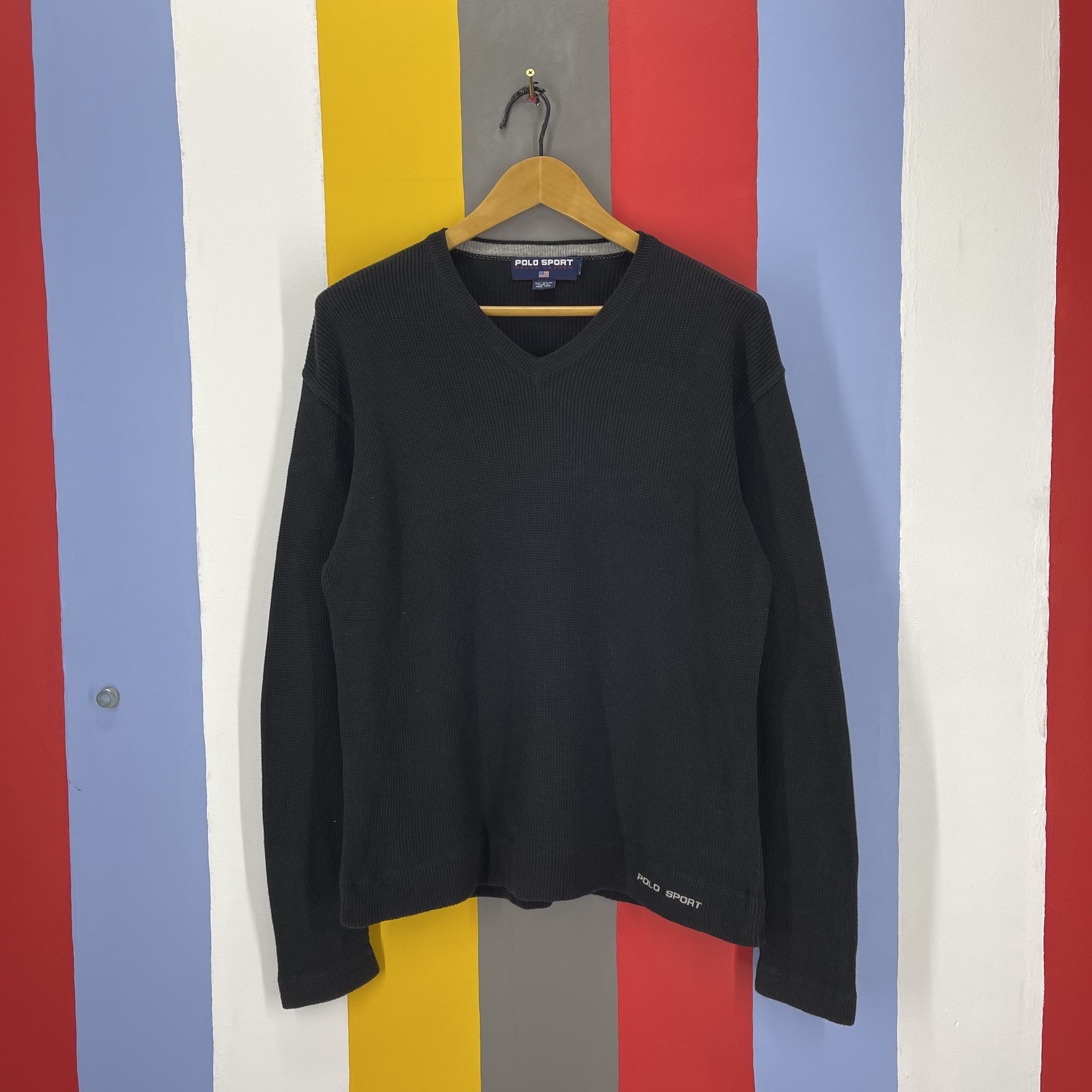 Polo Ralph Lauren 90s Vintage POLO SPORT RALPH LAUREN Knit Sweatshirt #1334/AT Size US M / EU 48-50 / 2 - 1 Thumbnail