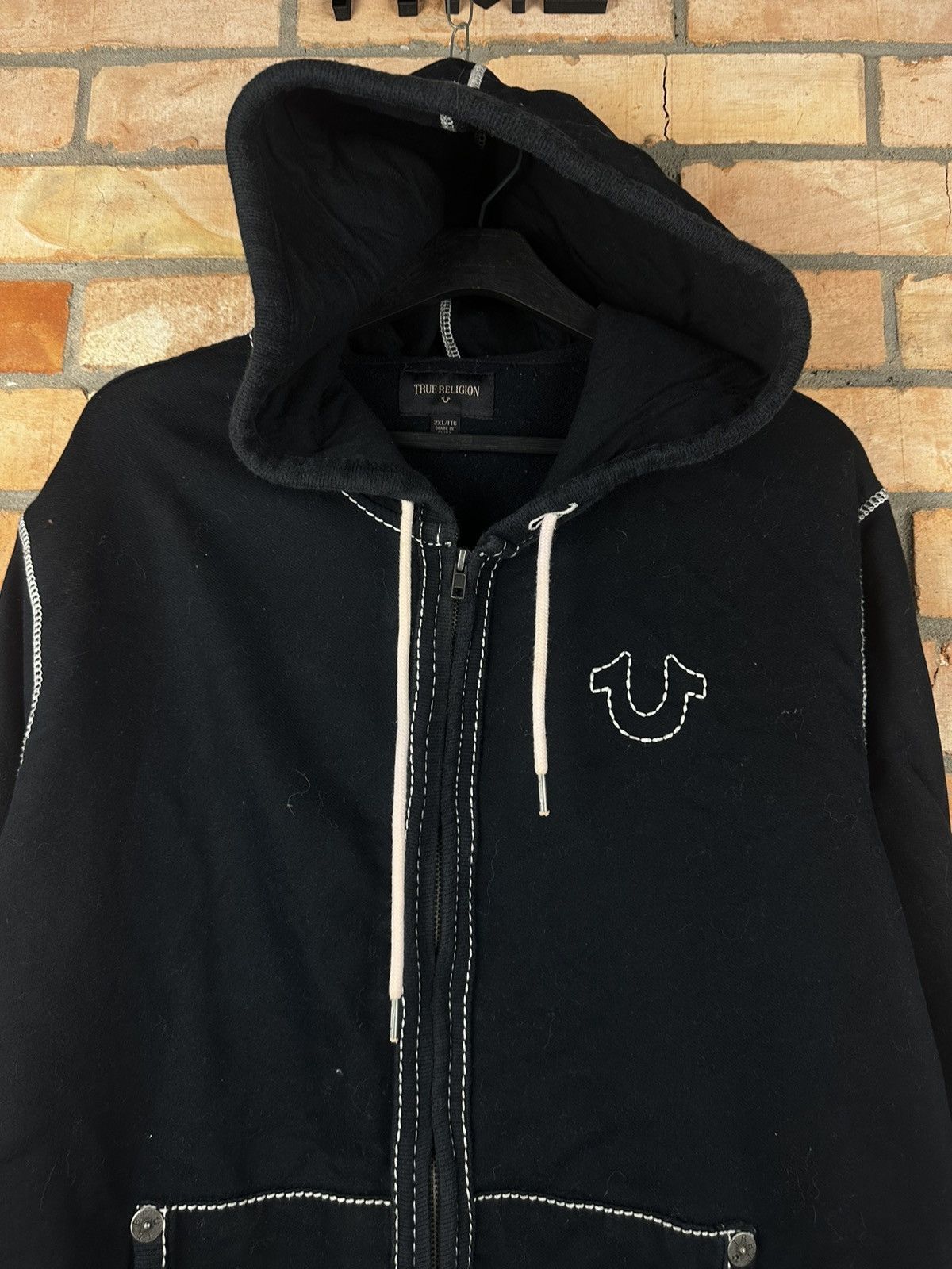 True Religion × Vintage Vintage True Religion Black Zip Hoodie Size XXL Size US XXL / EU 58 / 5 - 4 Thumbnail