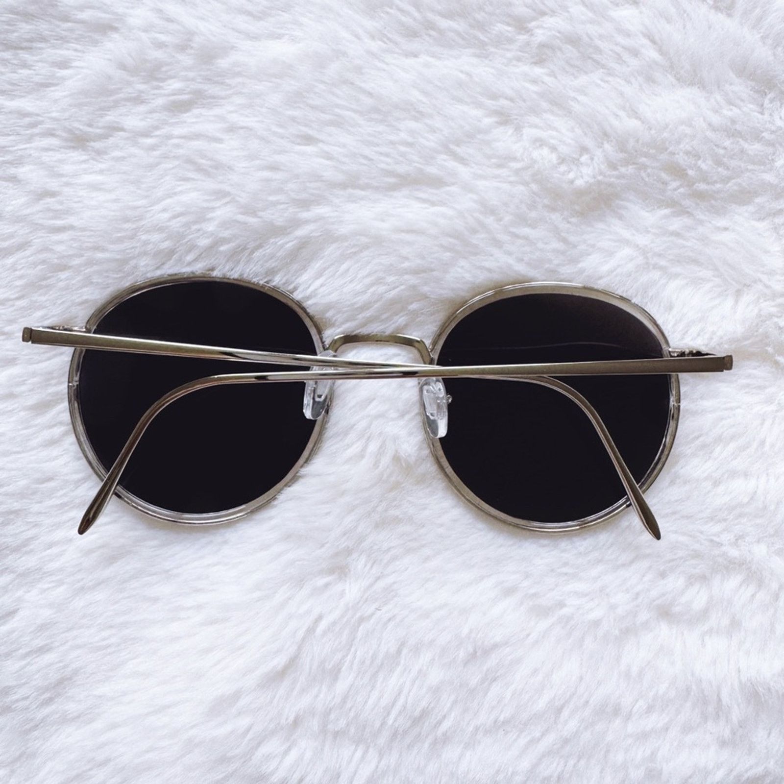 Other Dean Black w/ Silver Rims Round Sunglasses Size ONE SIZE - 12 Thumbnail