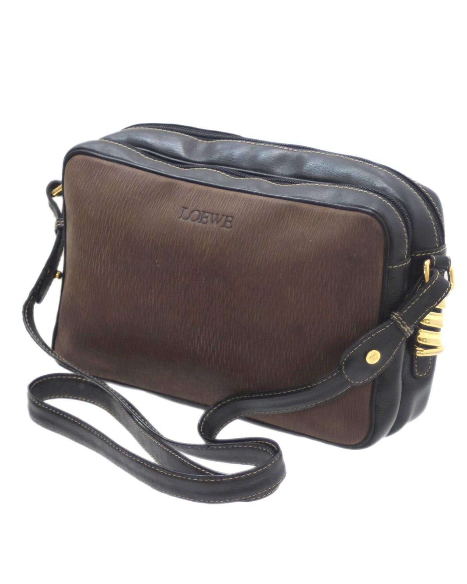 image of Brown Leather Loewe Bag - Practical And Elegant, Women's
